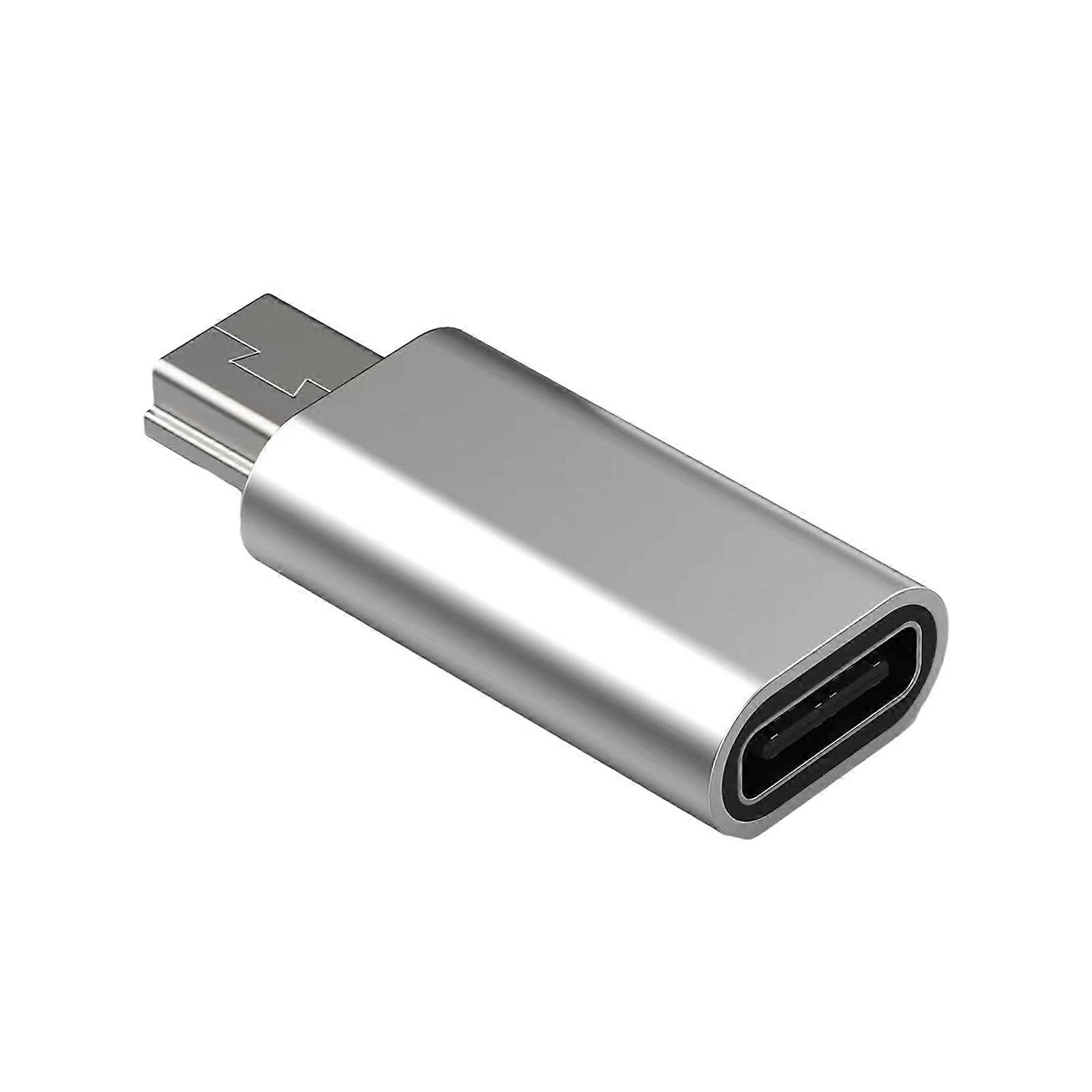 Mini USB till USB C-adapter Typ C Hona till Mini USB hane omvandlare Laddningsadapter 480Mbps för bärbar telefon bärbar dator silver
