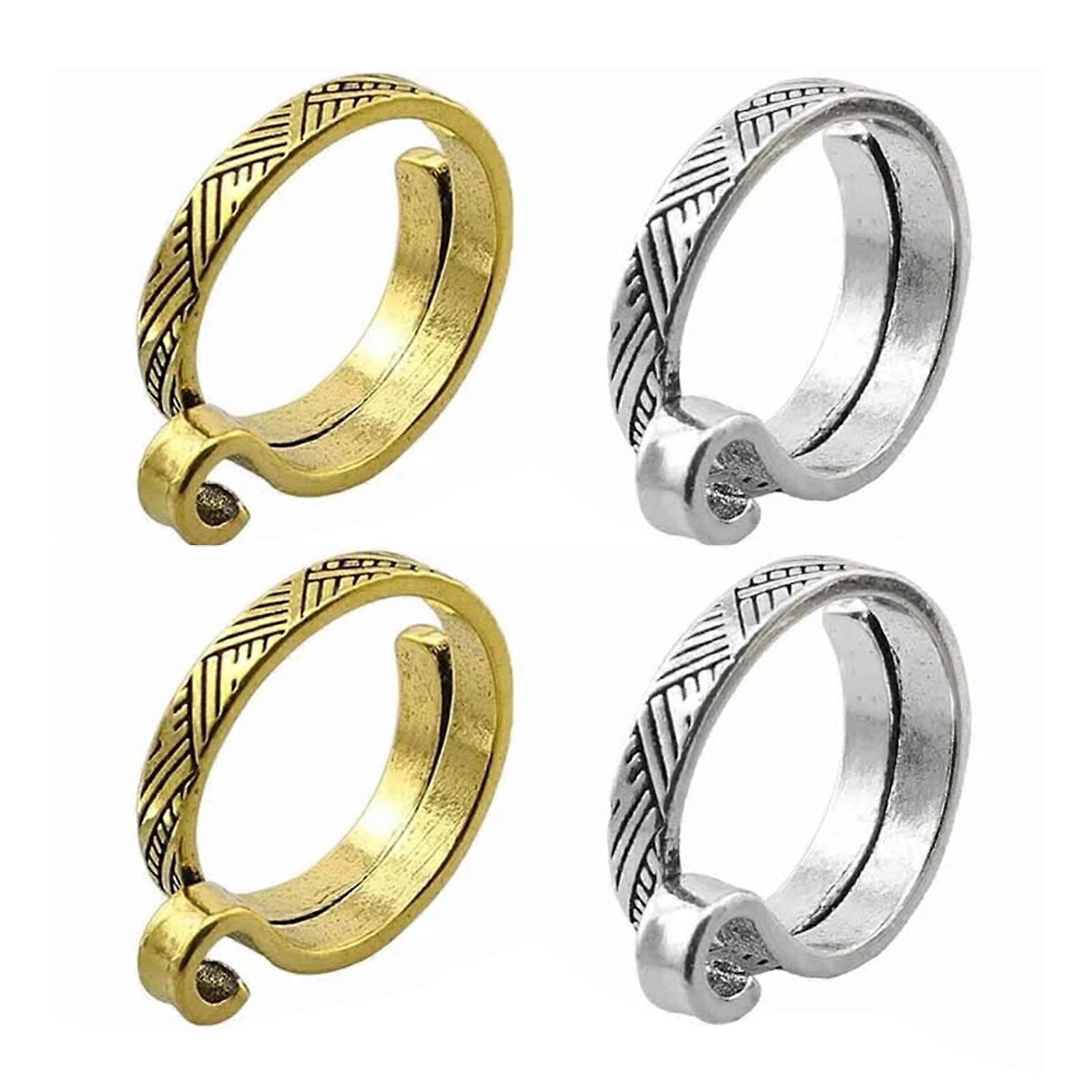 4PCS Adjustable Knitting Crochet Loop Rings, Open Yarn Guide Crochet Rings for Faster Knitting Yarn Guide DIY Craft Multicolor