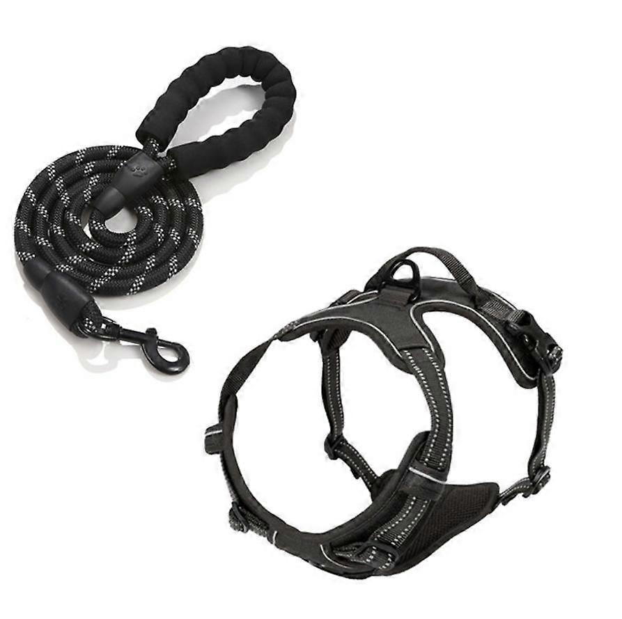 No Pull Dog Harness with Leash, Reflective Adjustable Padded Design for Comfortable Walking