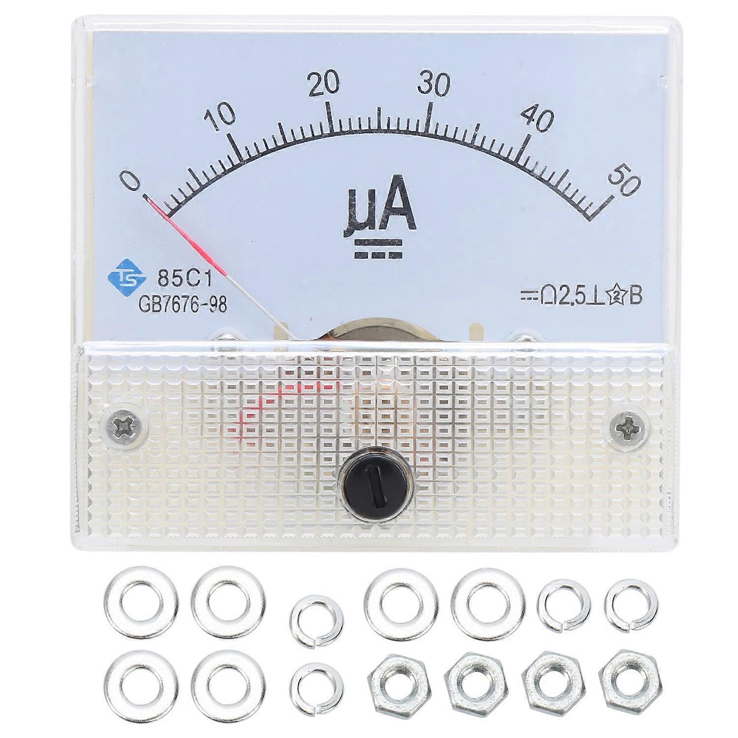 85C1 DC0-50UA Pointer DC Ammeter Head Ampere Meter Line Circuit Measuring Device