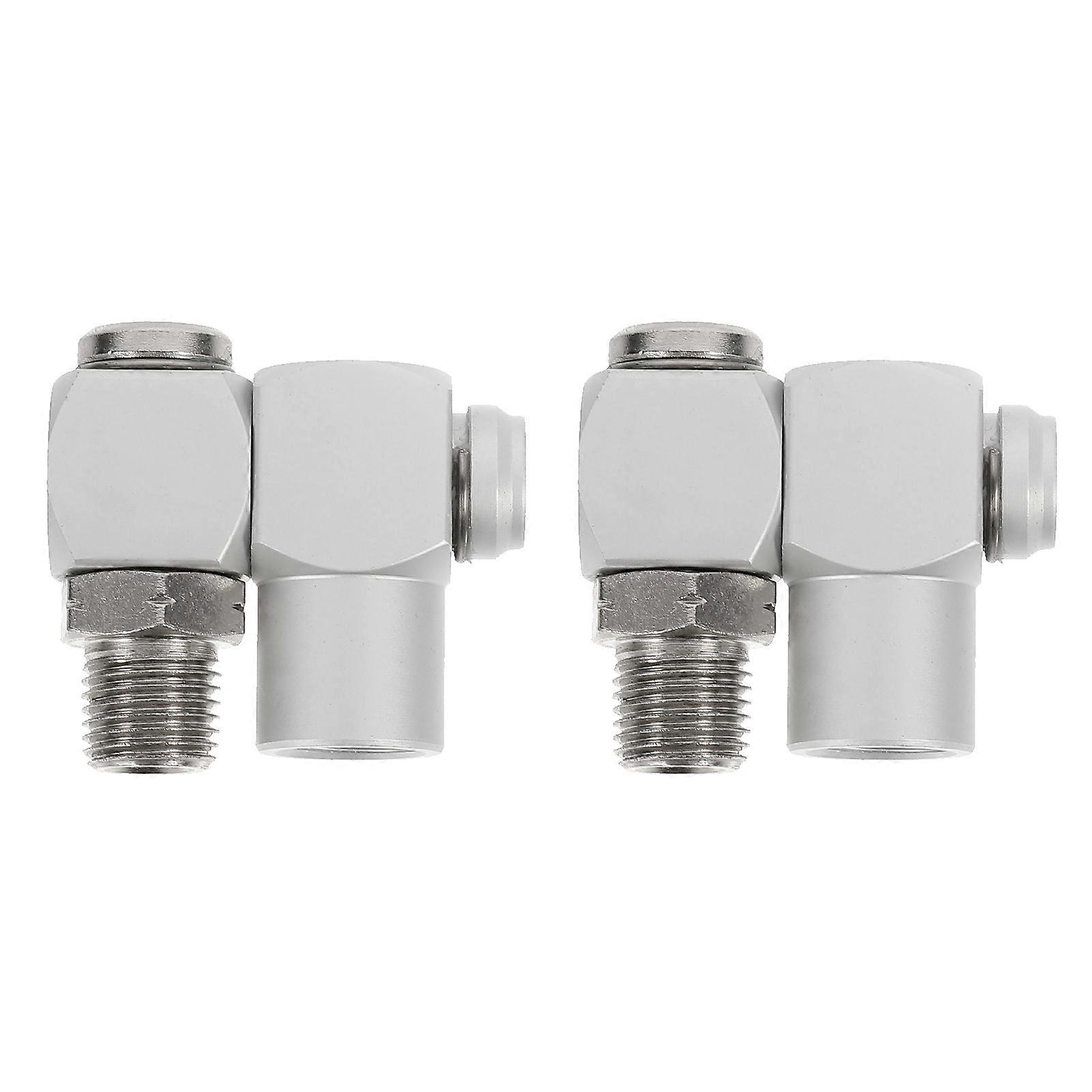 Rotary Joint Pneumatic Connector for Hose Connection 2Pcs Durable Metal