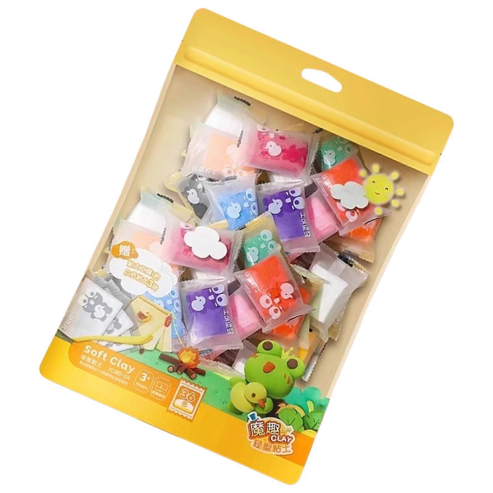 36 barevných dětských modelovacích hlínak, schnoucích na vzduchu, praktických aktivit, narozeninových potřeb pro chlapce a dívky od 3 do 12 let, vícebarevné