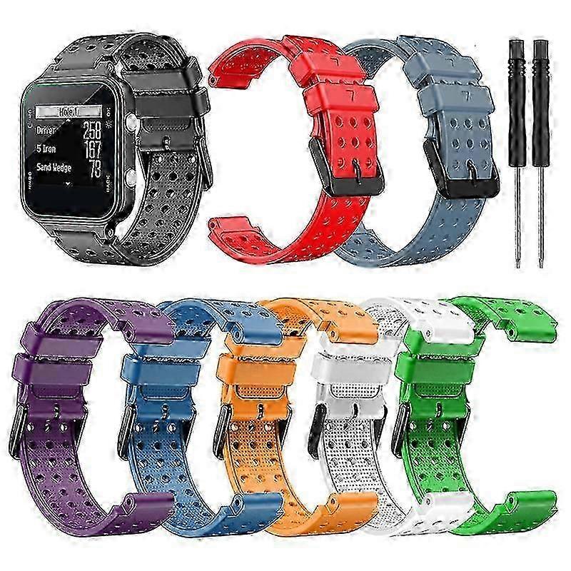 Durable strap for Garmin Approach S20 - monochrome silicone wristband