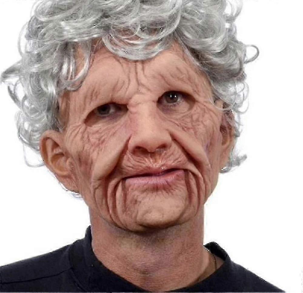 Male Latex Halloween Face Mask with Realistic Disguise Features for Party Props