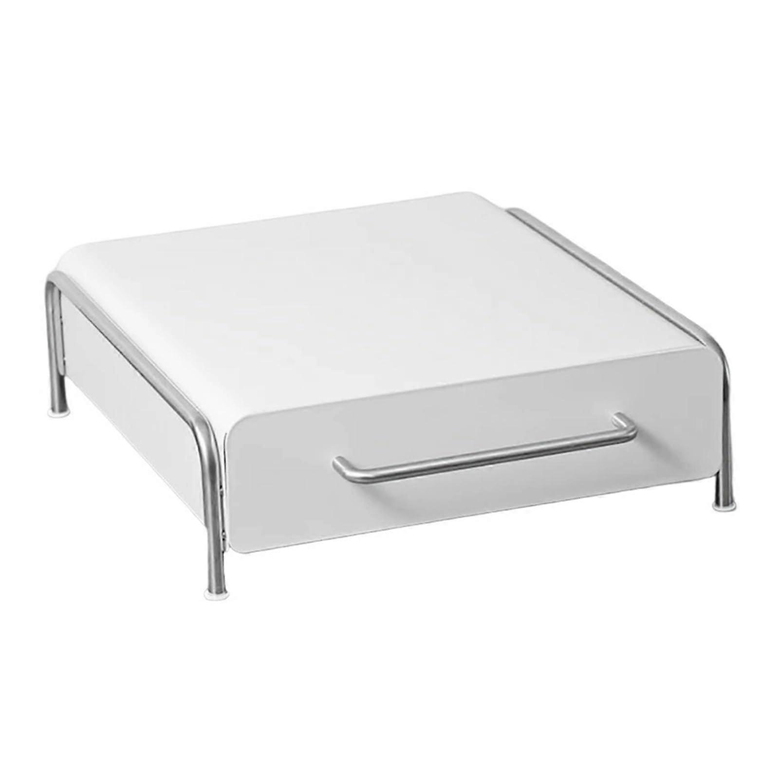 Coffee Pod Holder with Drawer, Durable Metal Organizer Compatible with KCup Pods, 30 Capacity Countertop Storage, White