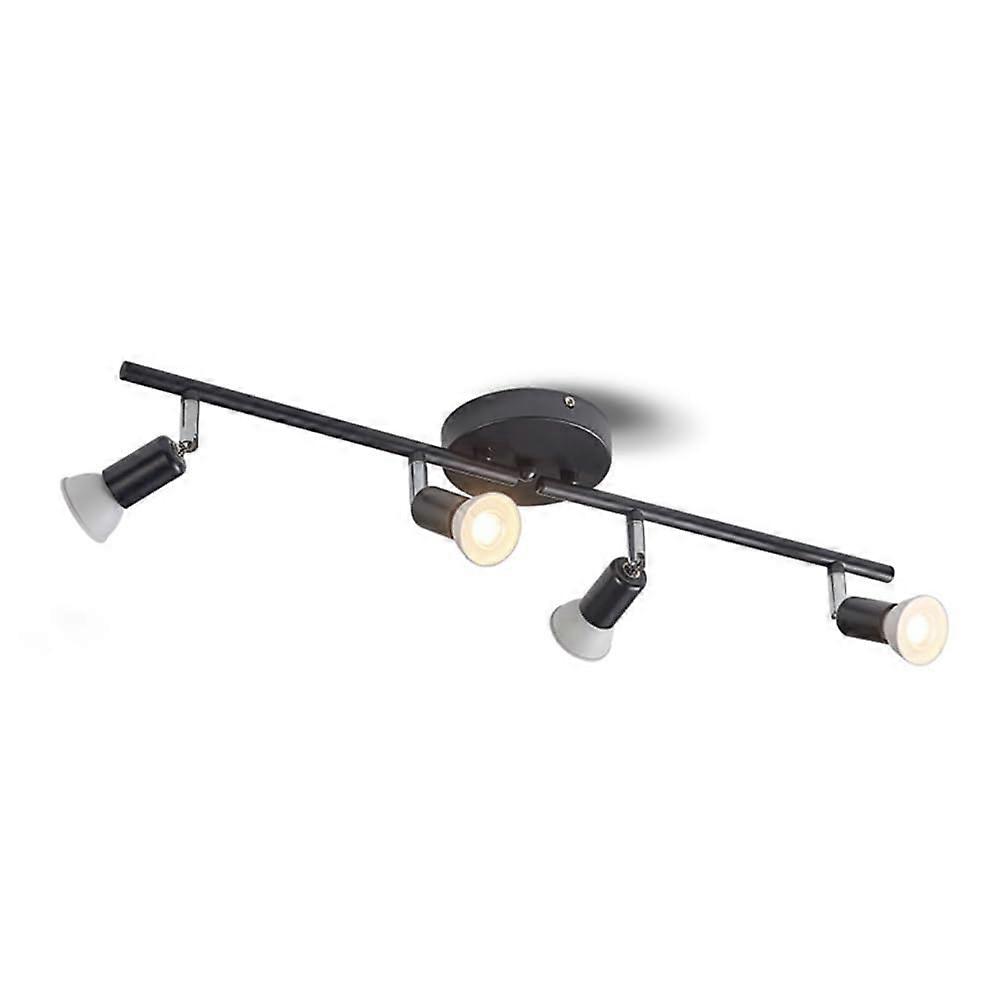Modern 4Light Track Lighting Fixture with 320° Rotation, GU10 Ceiling Spotlights for Home and Office