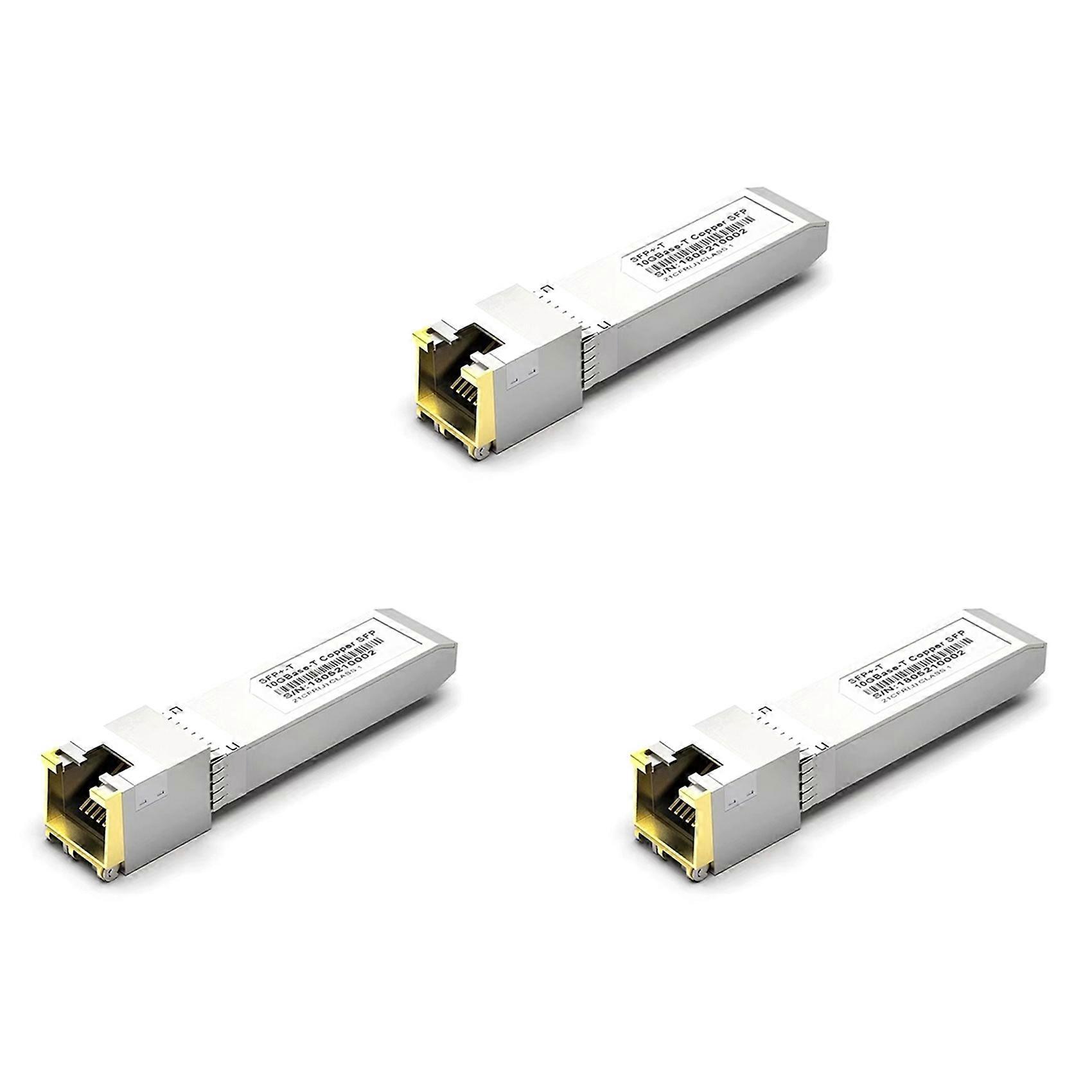 3X SFP+ Module RJ45 Switch GBIC 10G Connector SFP Copper Cable SFP 10G Electrical Port Optical Module Ethernet Port