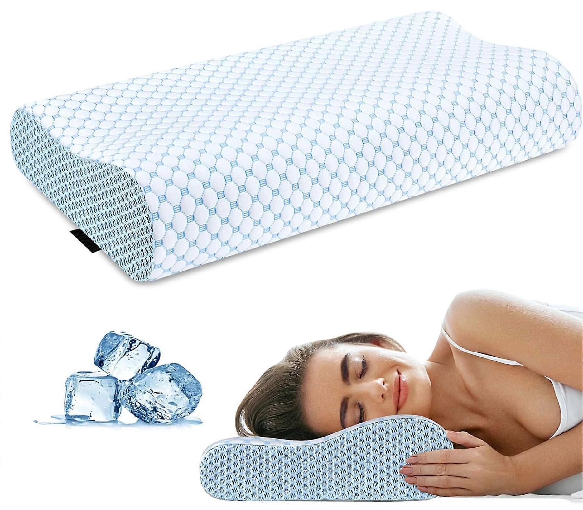 Bed Pillows Hypoallergenic Cooling Adjustable Support for Side Back Stomach Sleepers JP13932