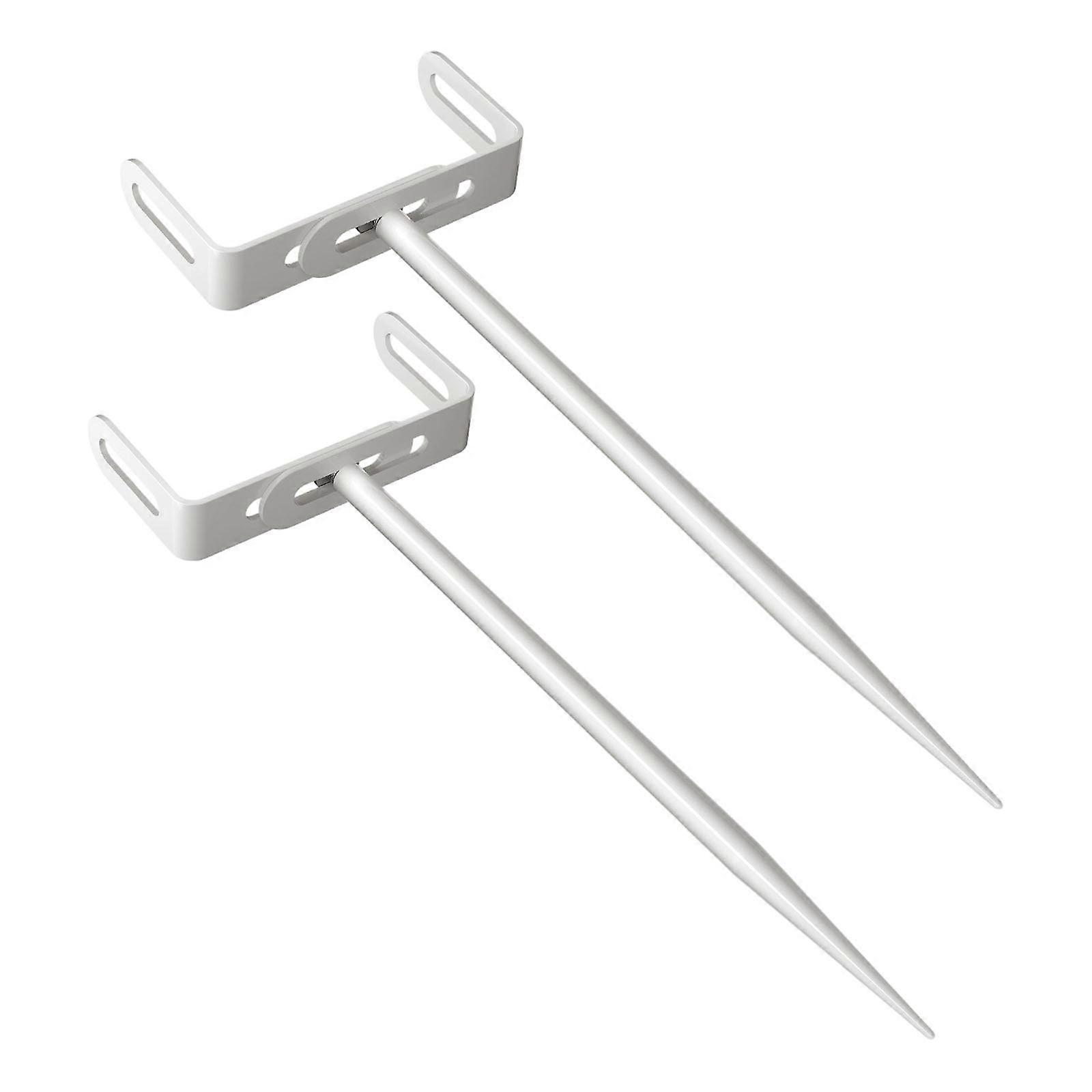 2lots Durability Downspout Support Brackets Adjustable Size Rust Resistant Coating for Gutters Simple Assembly  White