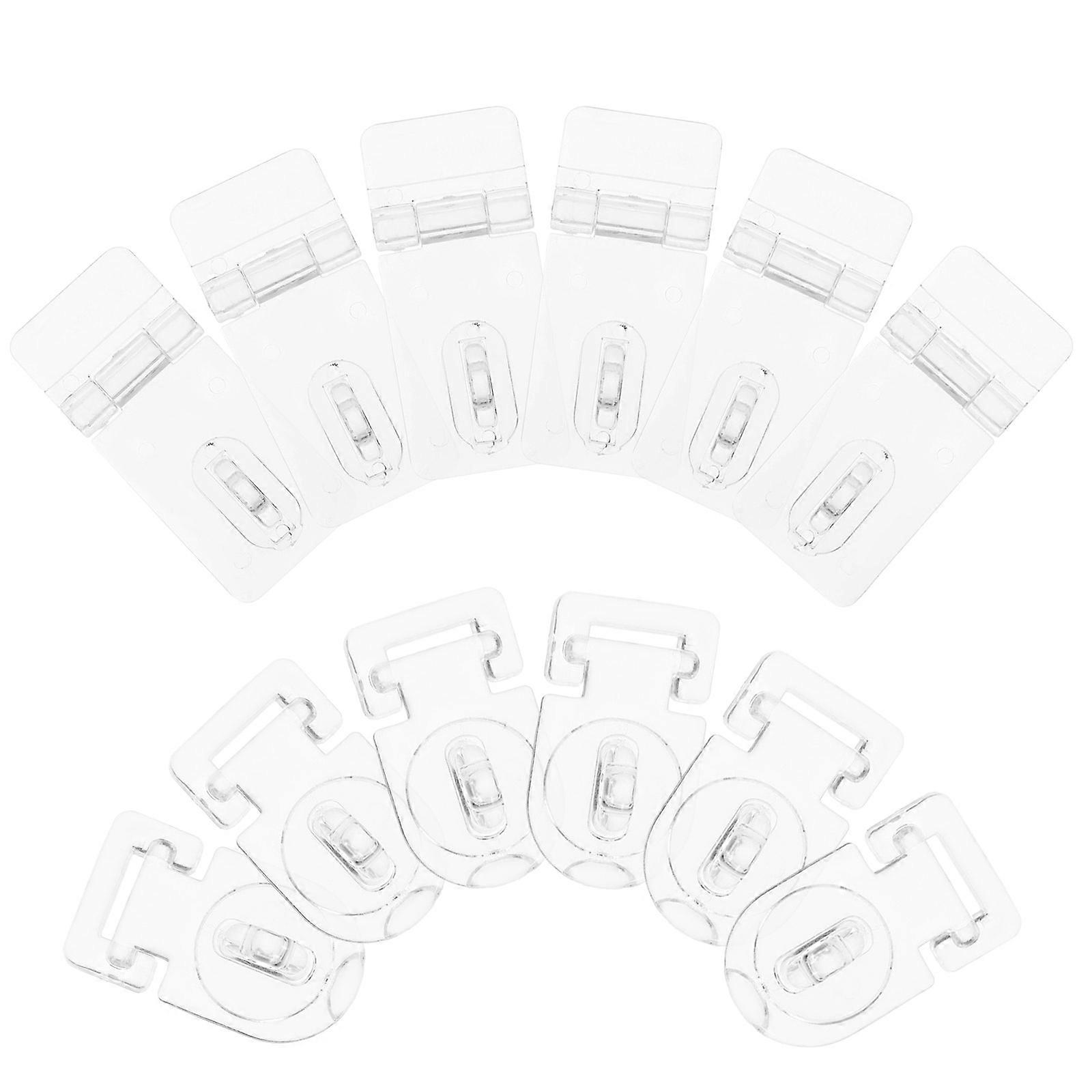 Jewelry Box Buckle Transparent Hasp for Locking 12Pcs Durable Plastic
