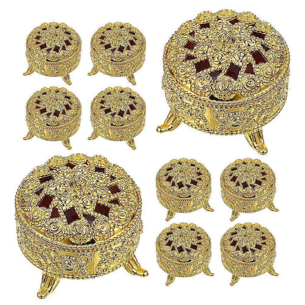 Rose Gift Favor Boxes for Wedding Using 12Pcs Golden Candy Boxes
