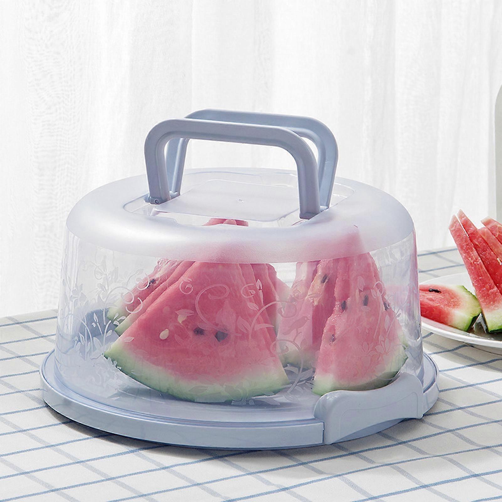 Miayilima Round Cake Storage Box With Handle And Inner Tray