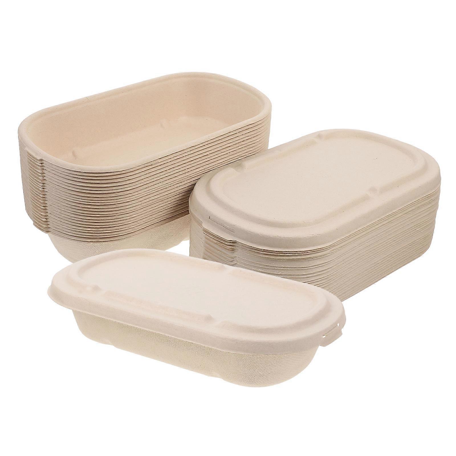 Pulp Material Food Container Meal Prep Containers for Takeout 25Sets