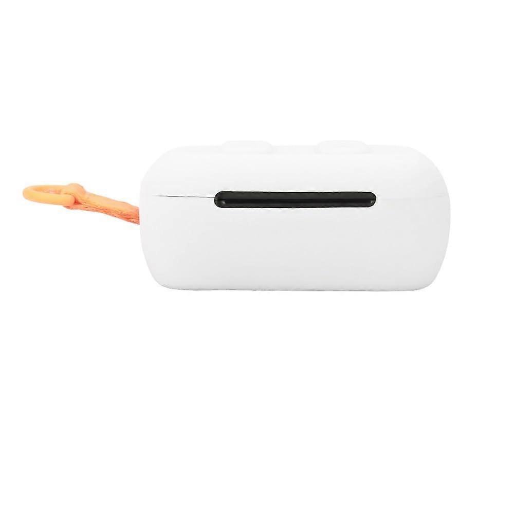 Bluetooth Earphone Case Cover for Skullcandy DIME 3, Shockproof Silicone Protector, Compatible White Color, Durable Design