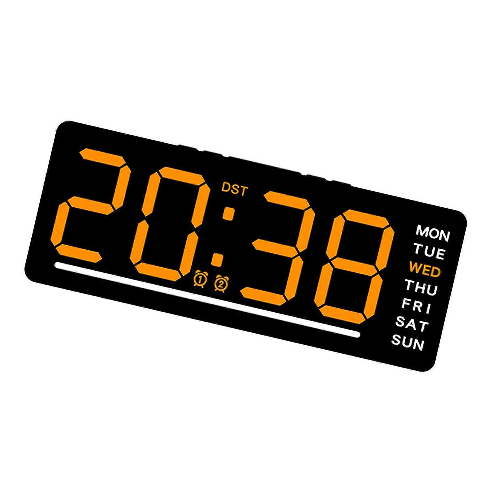 Digital Alarm Clock with Large LED Display Adjustable Brightness Date Snooze for Bedroom Office