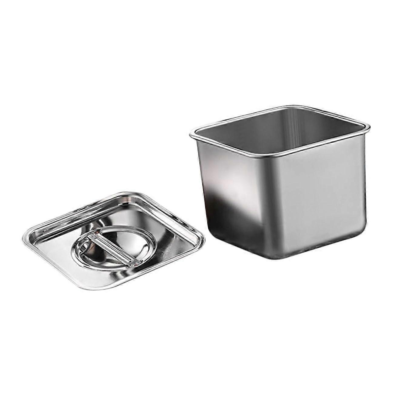 Stainless Steel Spice Jar with Airtight Seal, Square Seasoning Container for Kitchen Countertop Storage