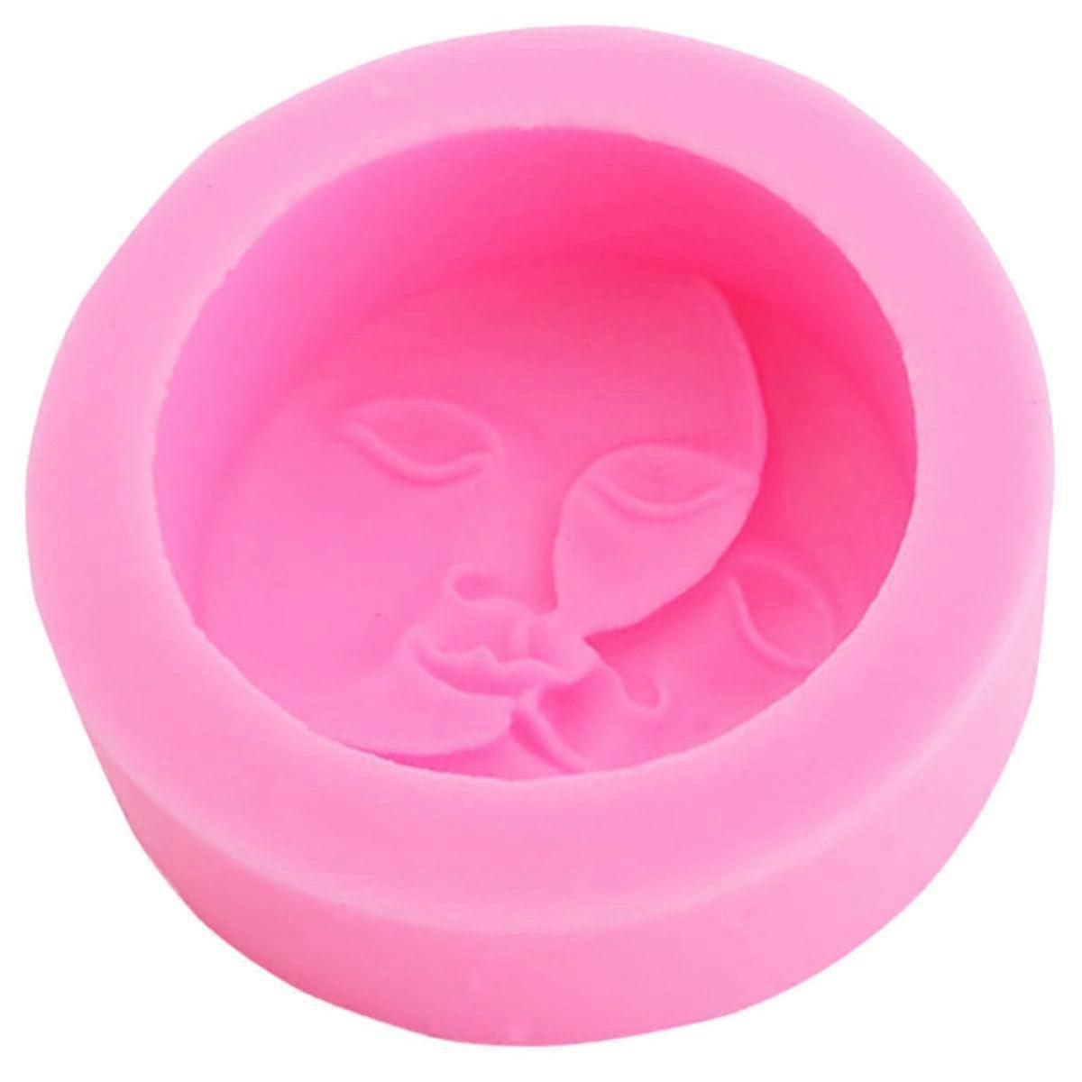 Silicone Candy Mold Crescent Face Shape Nonstick HeatResistant for Chocolate Cookies Baking