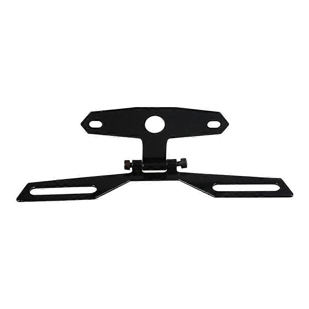Motorcycle License Plate Holder Adjustable Tail Tidy Bracket Foldable Aluminum Easy Install Black