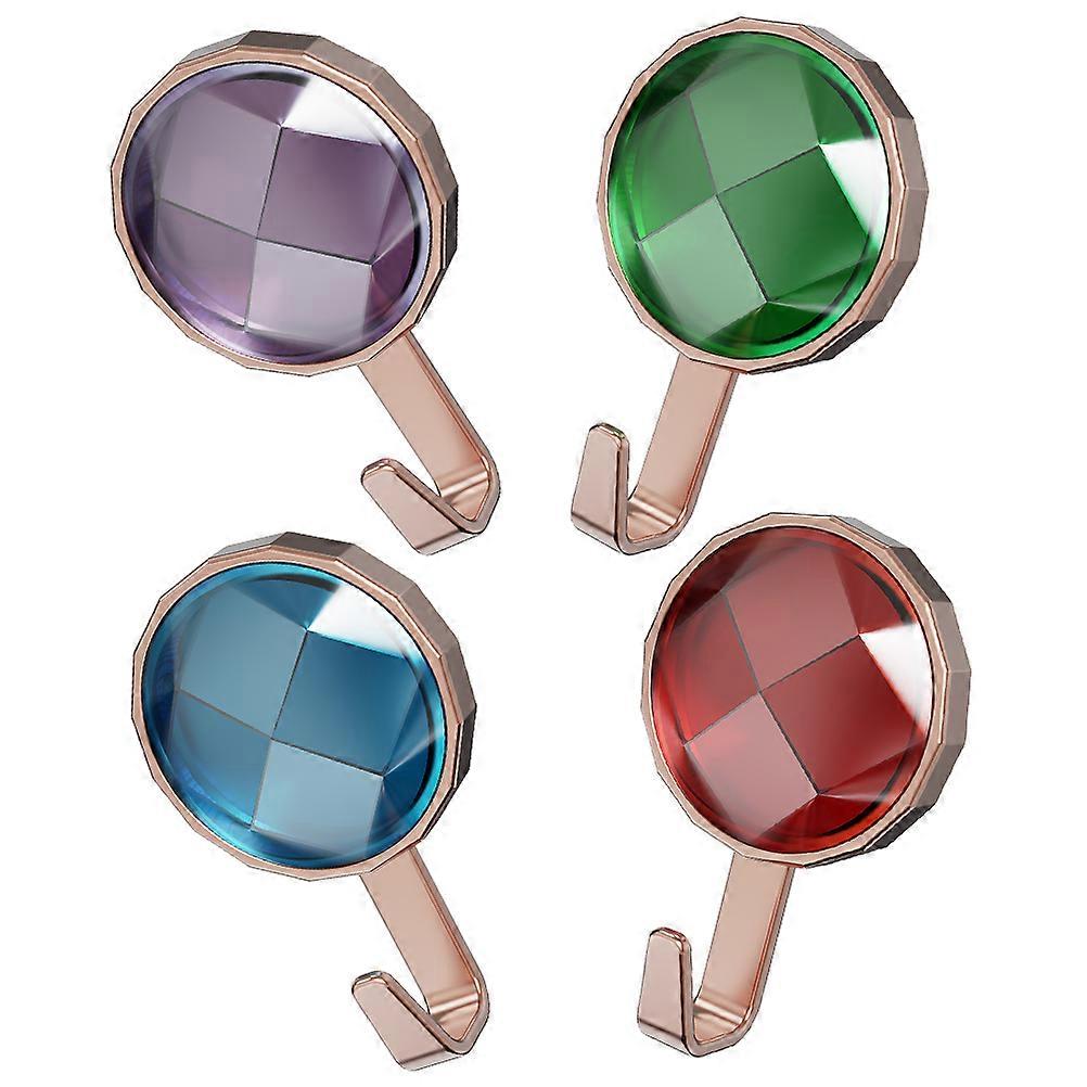 Wall Hook Decorative Wall Hooks for Hanging 4Pcs Assorted Color ABS Material