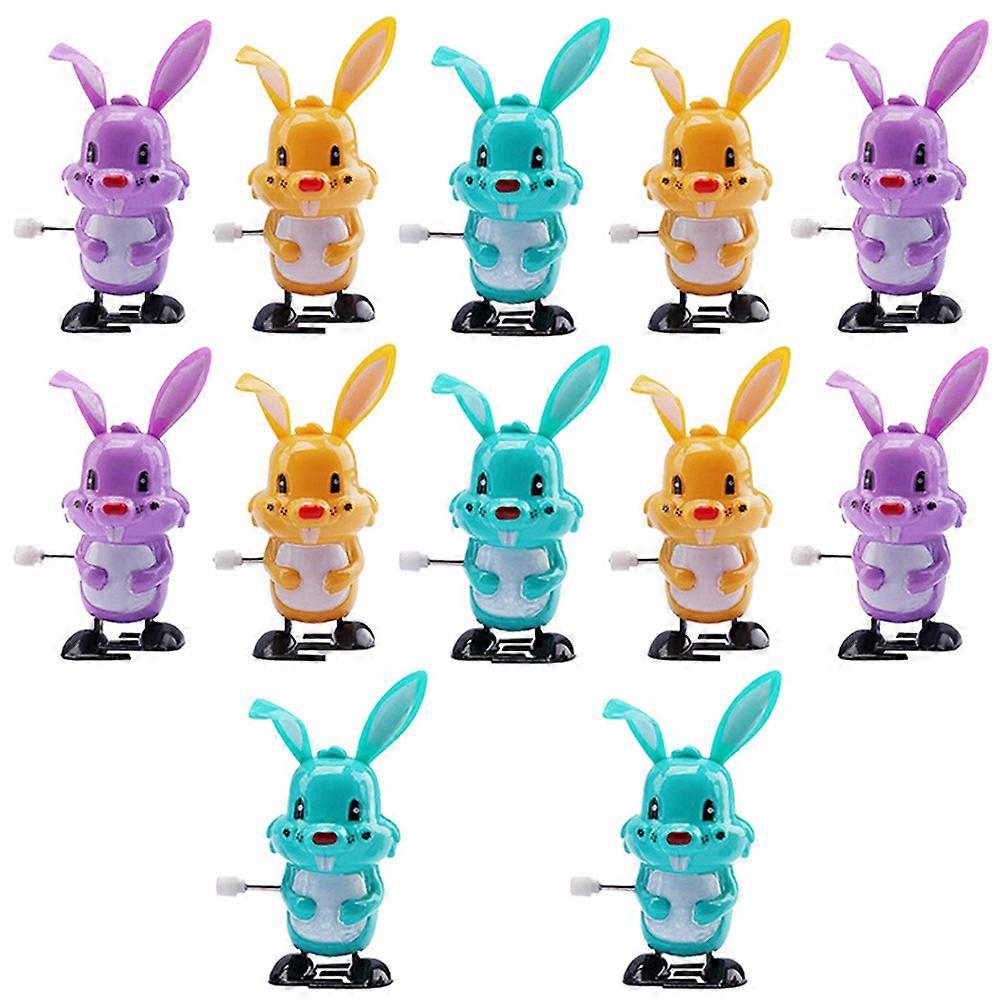 Wind Up Rabbit Toys 12Pcs Suitable For Easter Festivals Encouraging Creative Playtime Experience