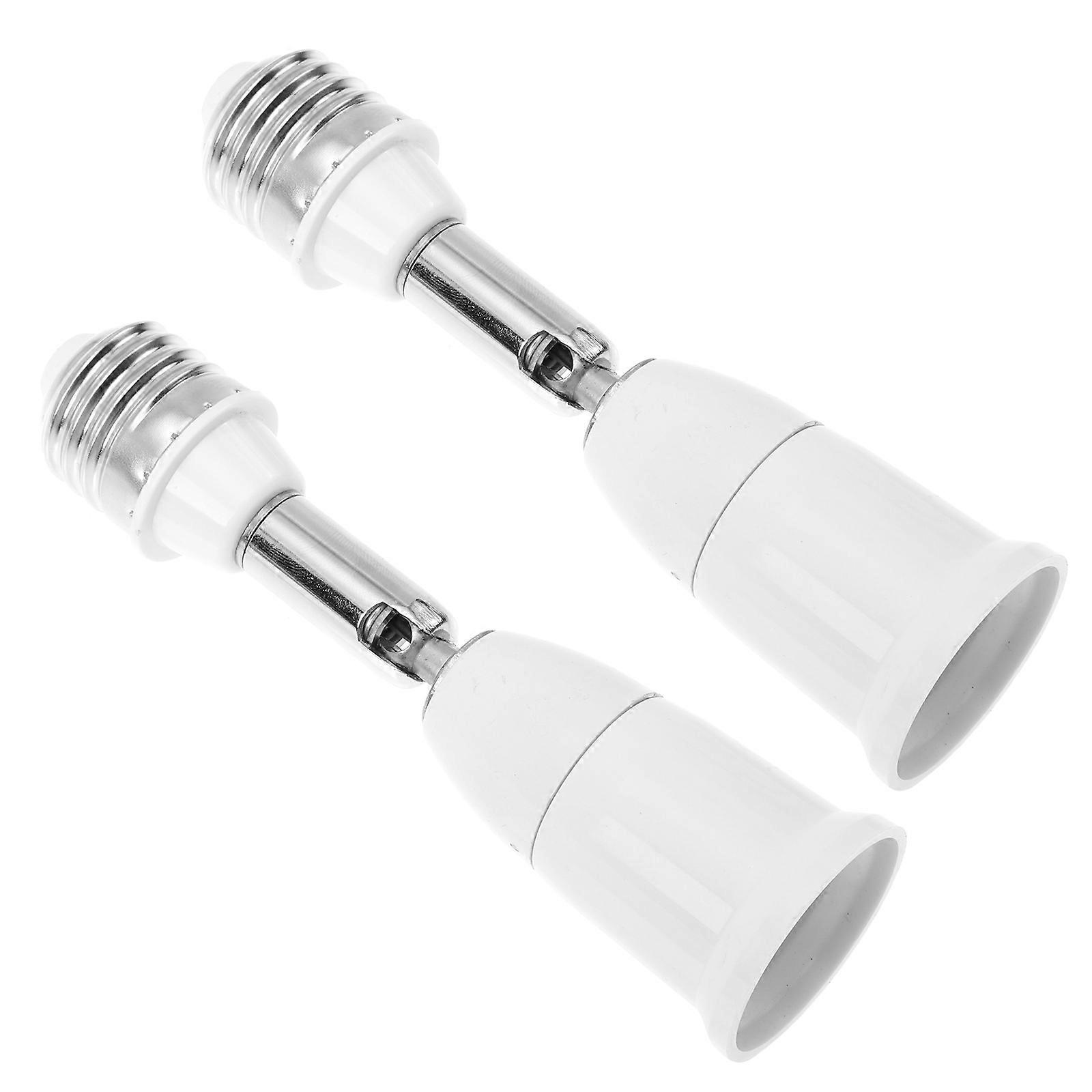 Lamp Adapter E27 to E27 Light Converter Flexible Socket for 2Pcs Set