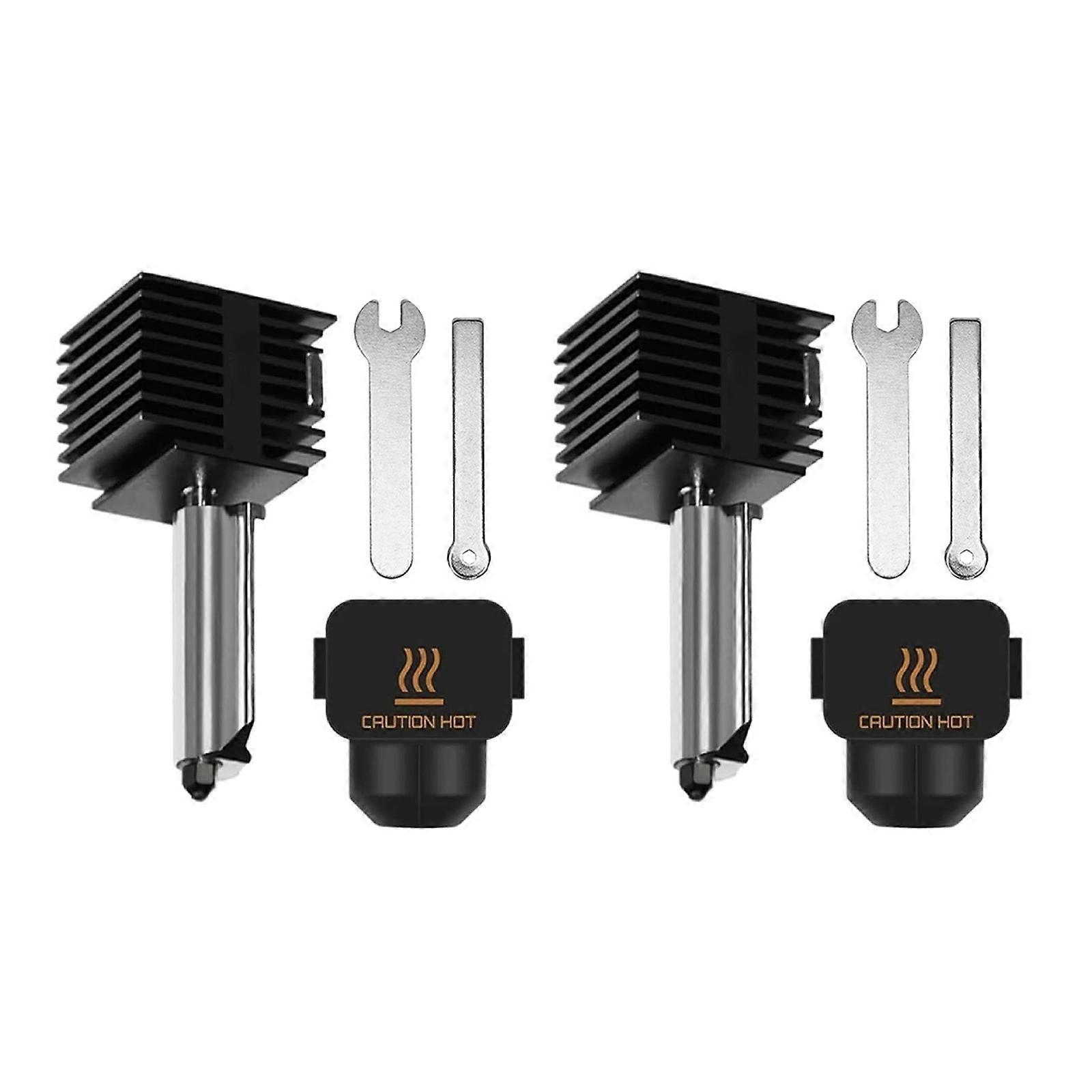 Simple Consistent Hot End Replacement Pack of 2 Assemblies Including Elastomer Canopies for Various Printers  0.8mm