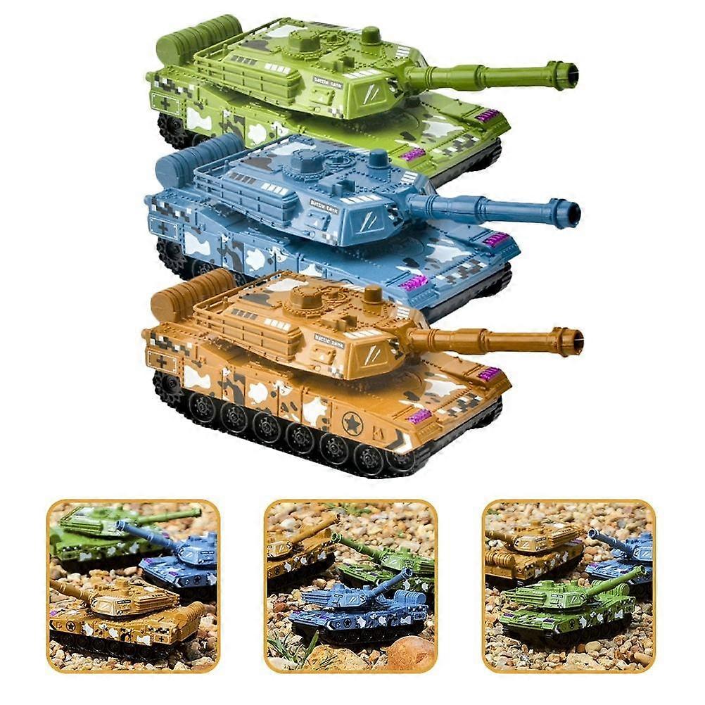 Tank Toy 3Pcs Inertia Simulation Models for Decorative and Educational Use