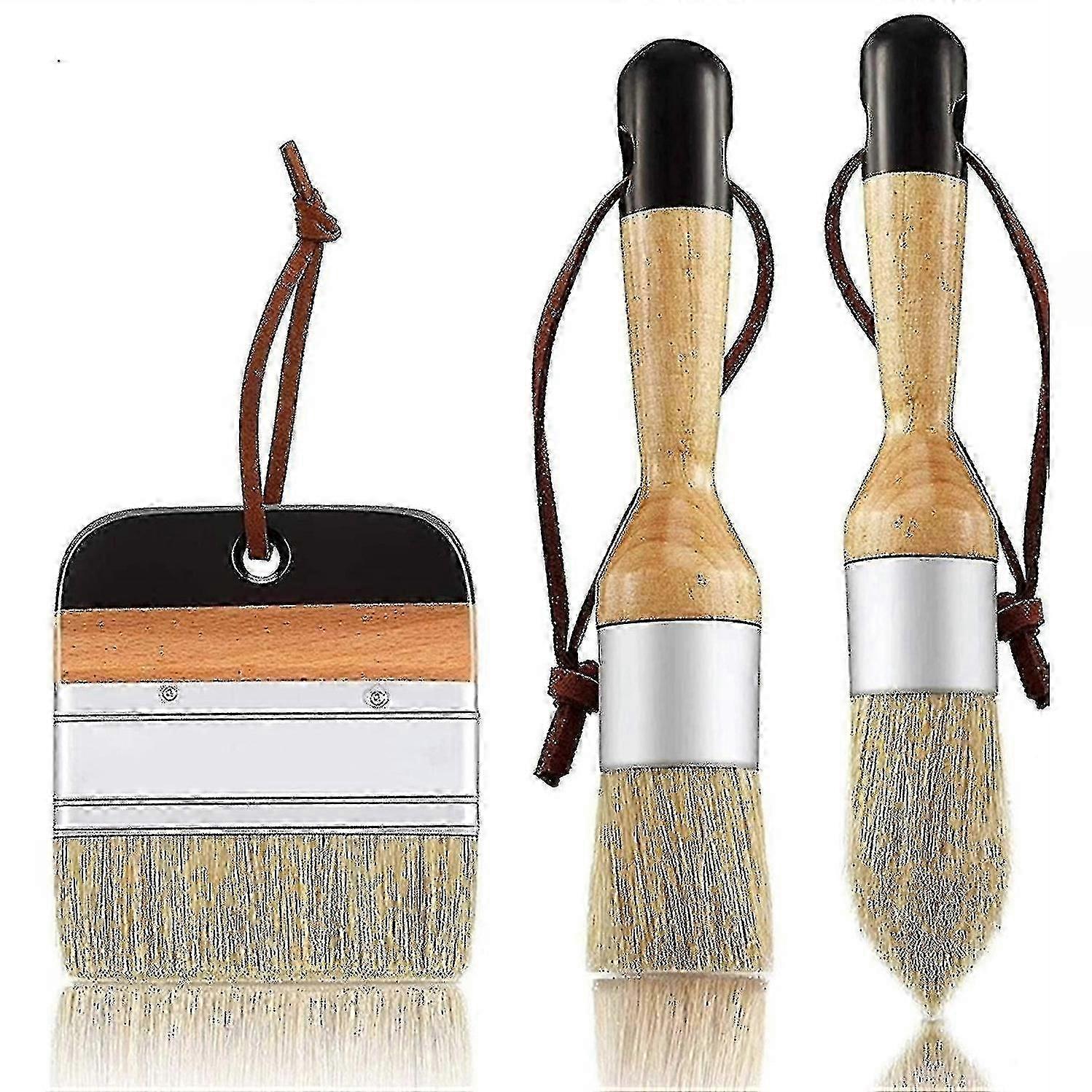 3pack Chalk And Wax Brush Brushes Stencil Brushes With Bristles