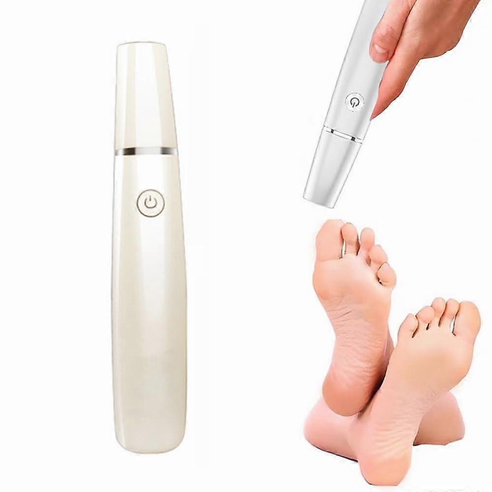 Electric Callus Remover for Feet Waterproof Dual Speed Rechargeable with Replaceable Rollers White