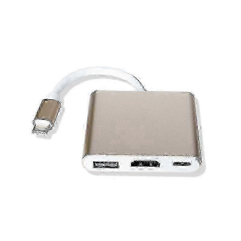 HDMI adapter for USB-C devices with charging port