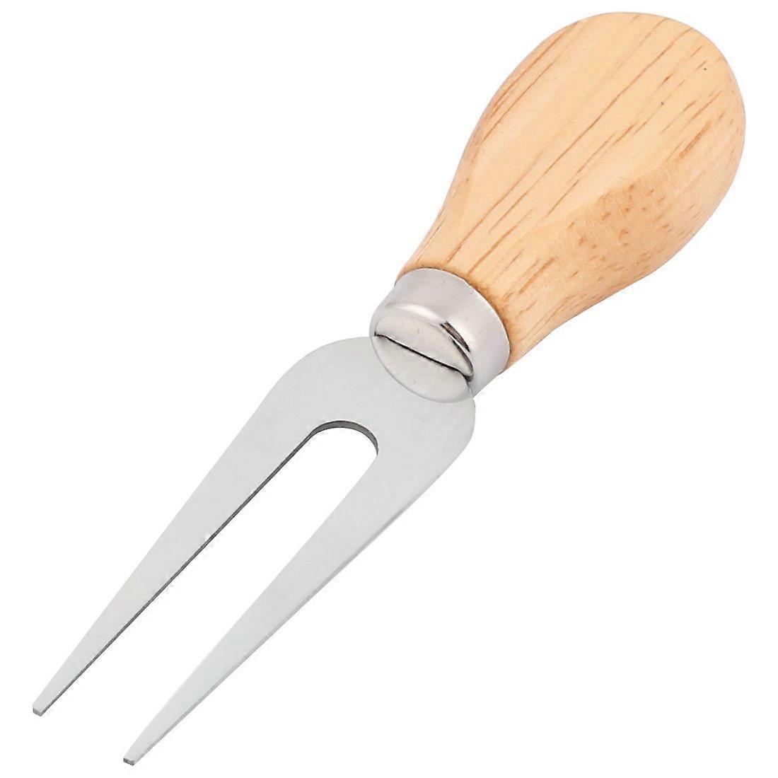 Pizza Fork with Ergonomic Wood Handle for Precise Pizza Slices and Durable Lightweight Use