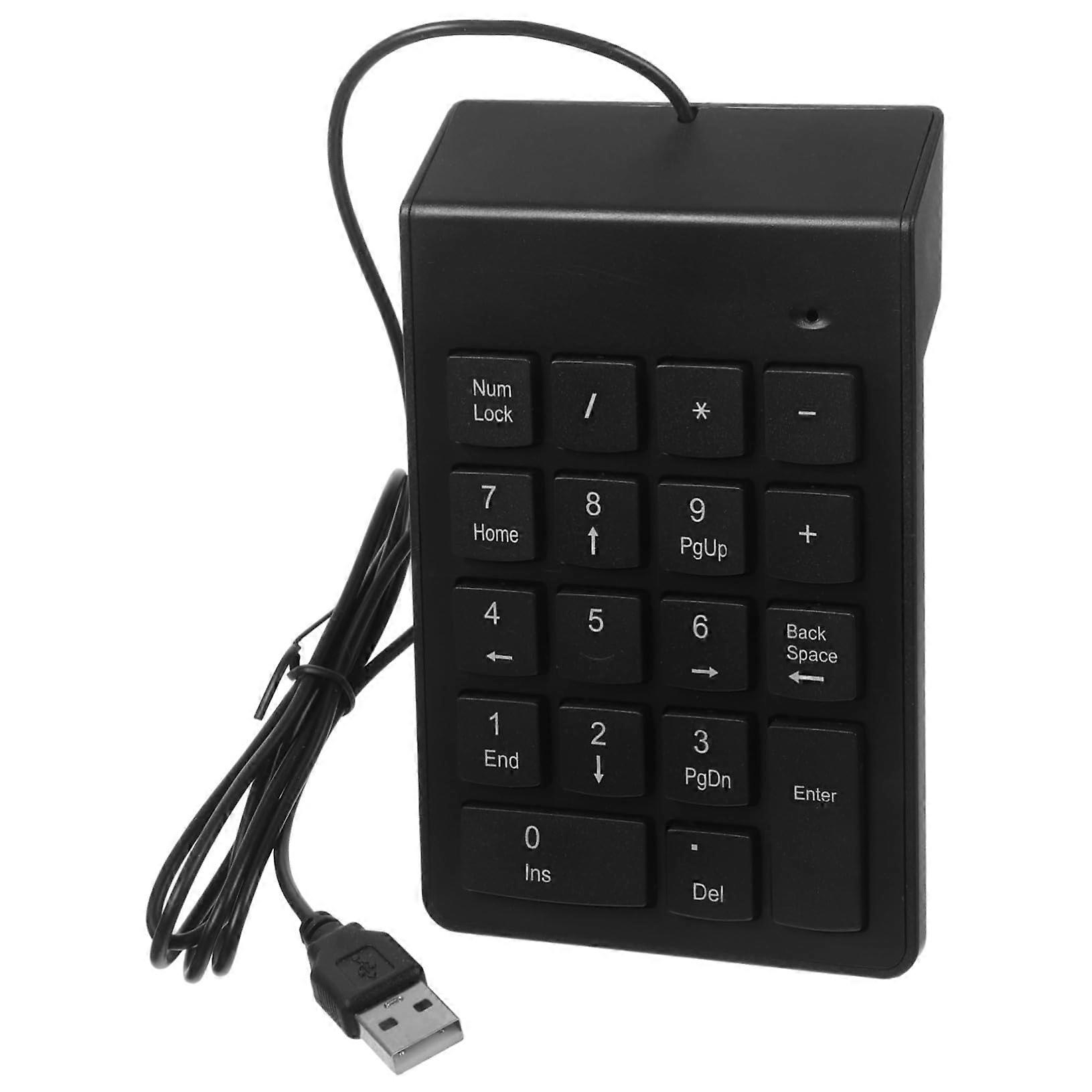 USB Wired Mechanical Numeric Keypad 19Key Compact Number Pad for Laptop Desktop Data Entry