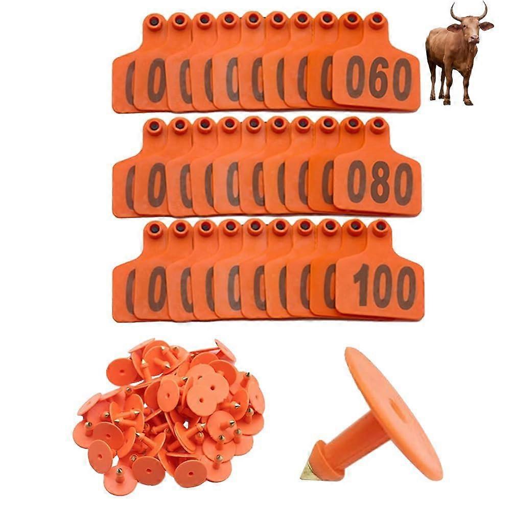 Cattle Ear Tags 301400 Numbered Plastic Livestock Identification Tags Laser Printed Durable Blue