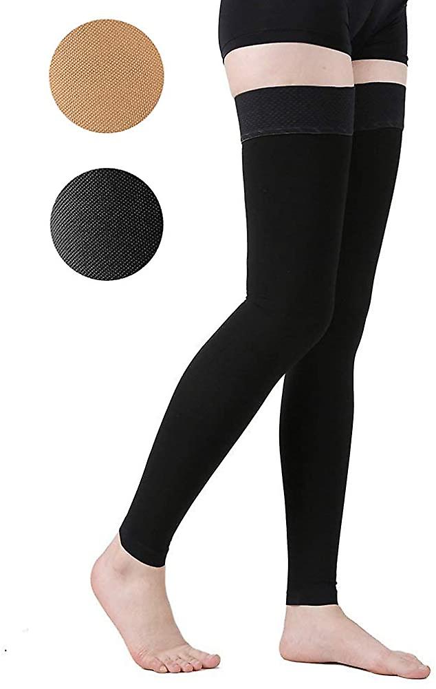 Thigh High Compression Stocking Footless, 20-30mmhg Compression Socksx-large20-30mmhg Footless Black