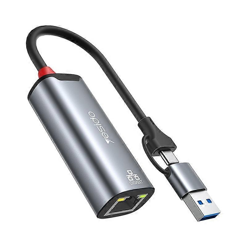 Yesido USB+USB-C/Type-C to Ethernet Adapter