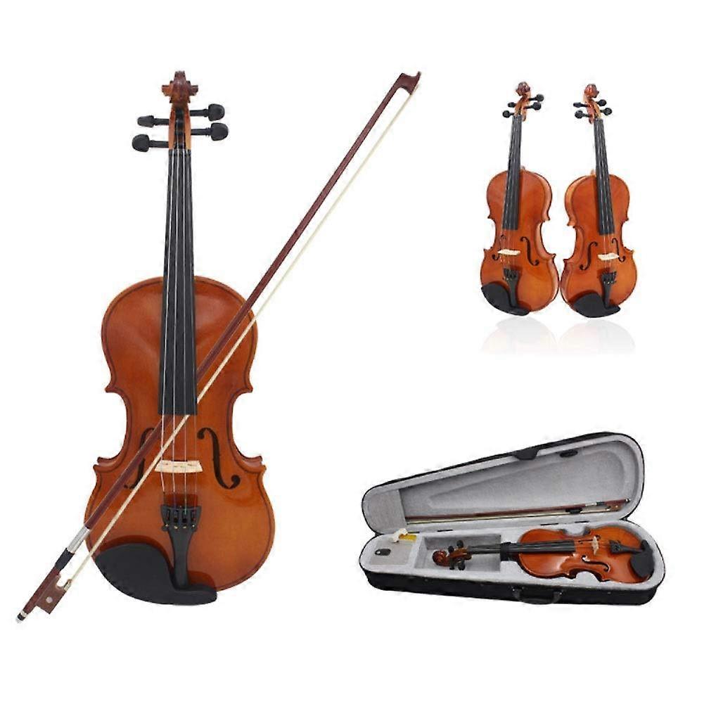 Beginner Full Size Violin Kit with Case and Accessories, StudentFriendly Design and Position Markers