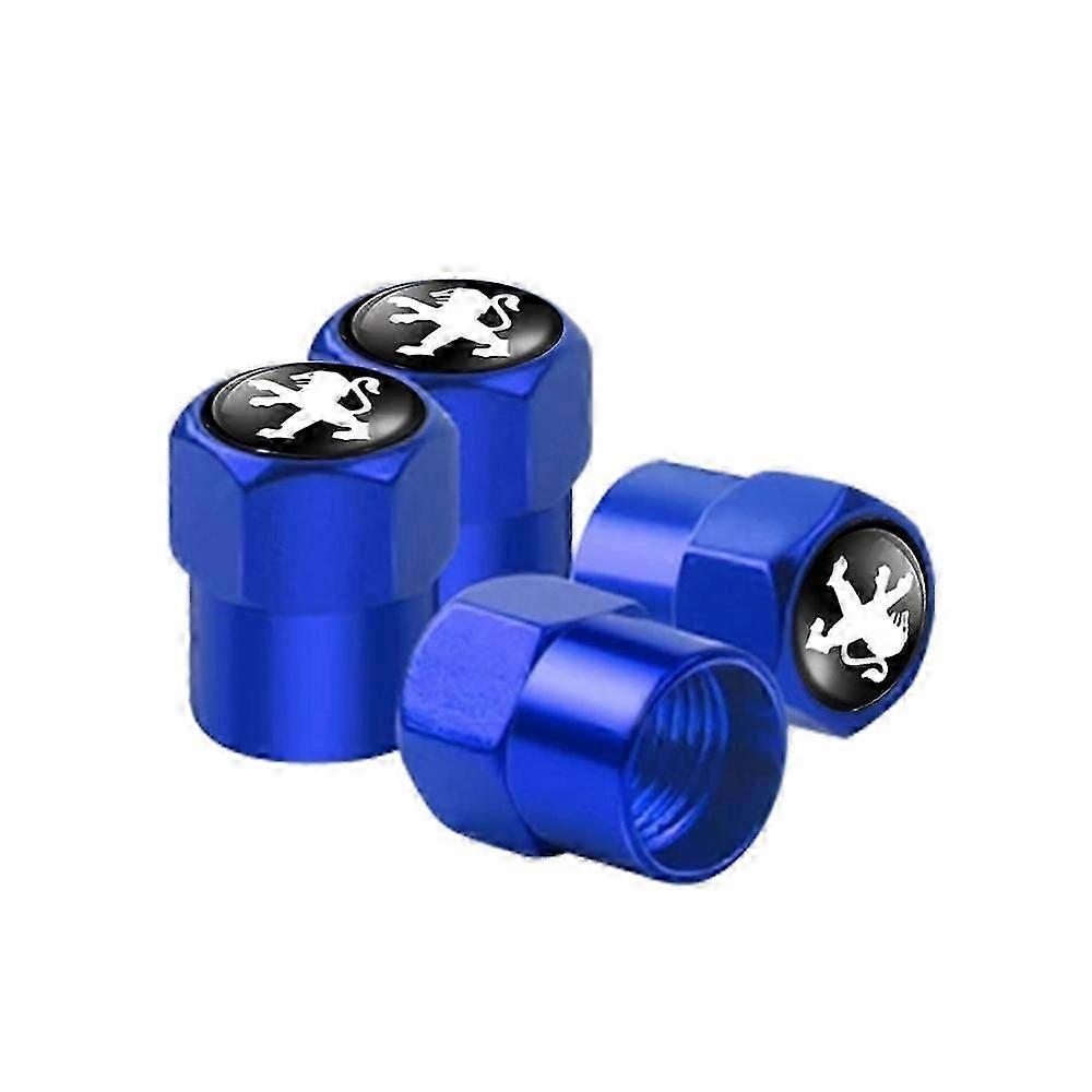 Lot de 4 bouchons de valve pour pneus Peugeot 308, 208, 3008, 508, 307 et 407 - Accessoires pour roues de voiture