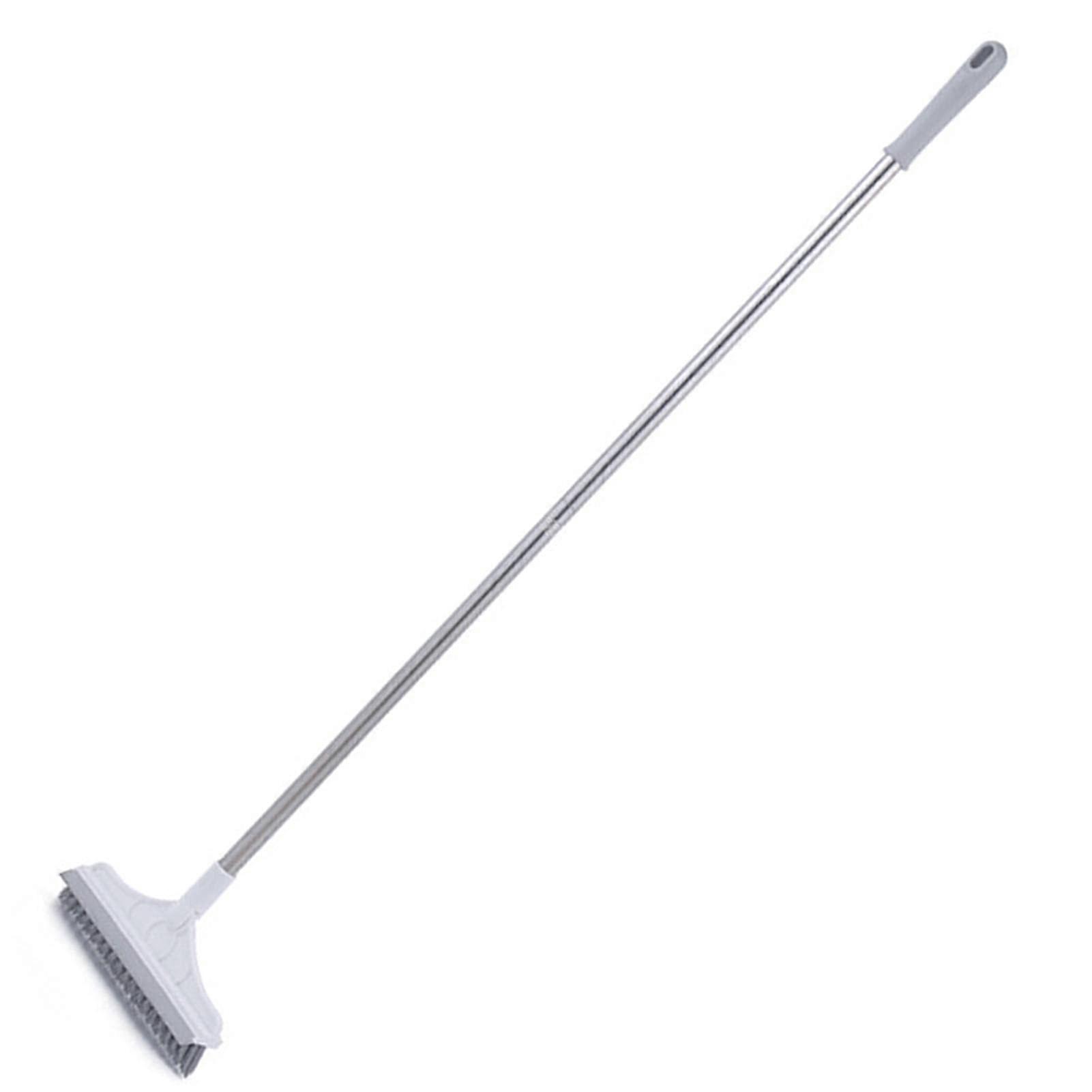 Tile Grout Brush with Rotating VShaped Head, Detachable Long Handle, Corner and Floor Scrubber