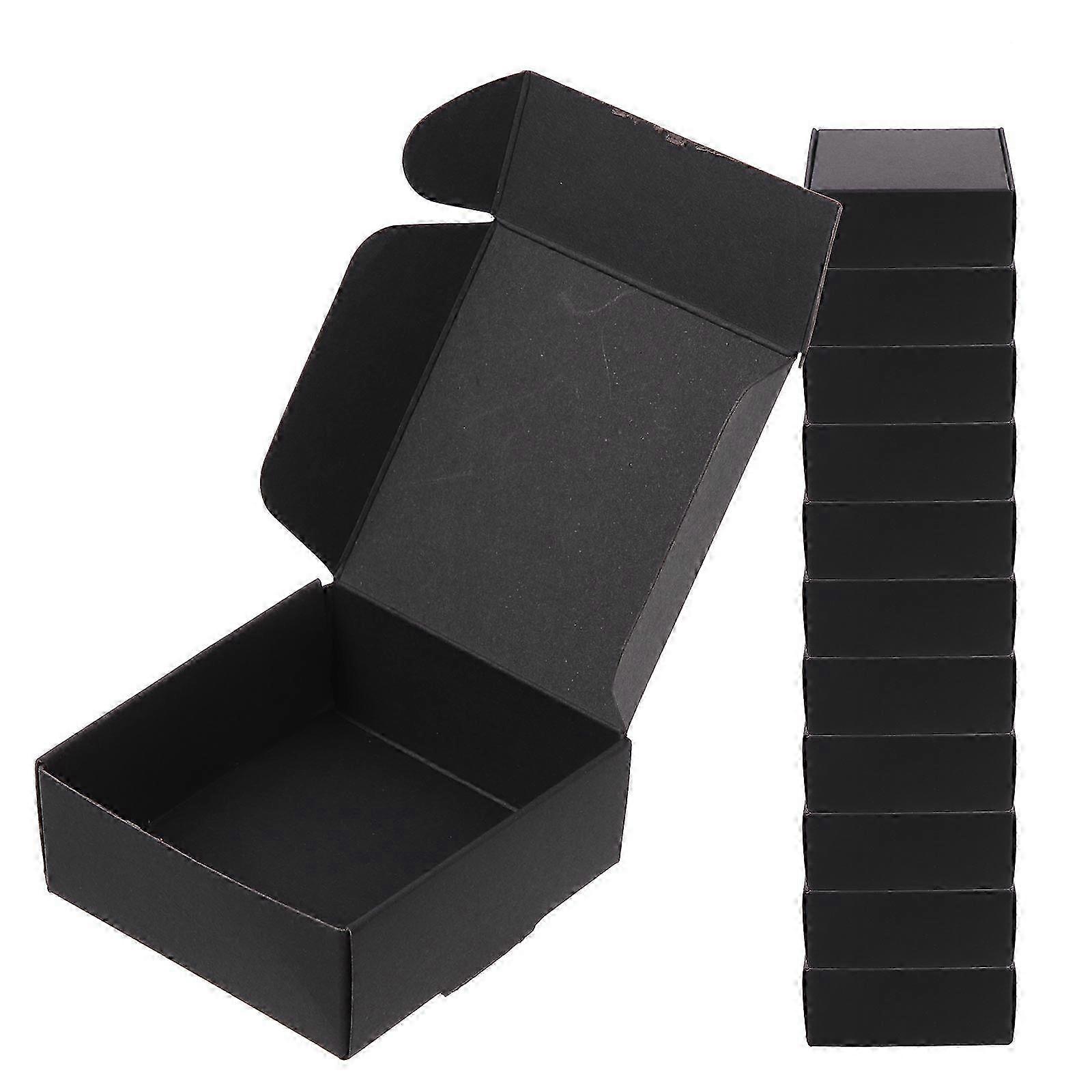Black Mailing Boxes Paper Packing Boxes for Storage Use 20Pcs Set