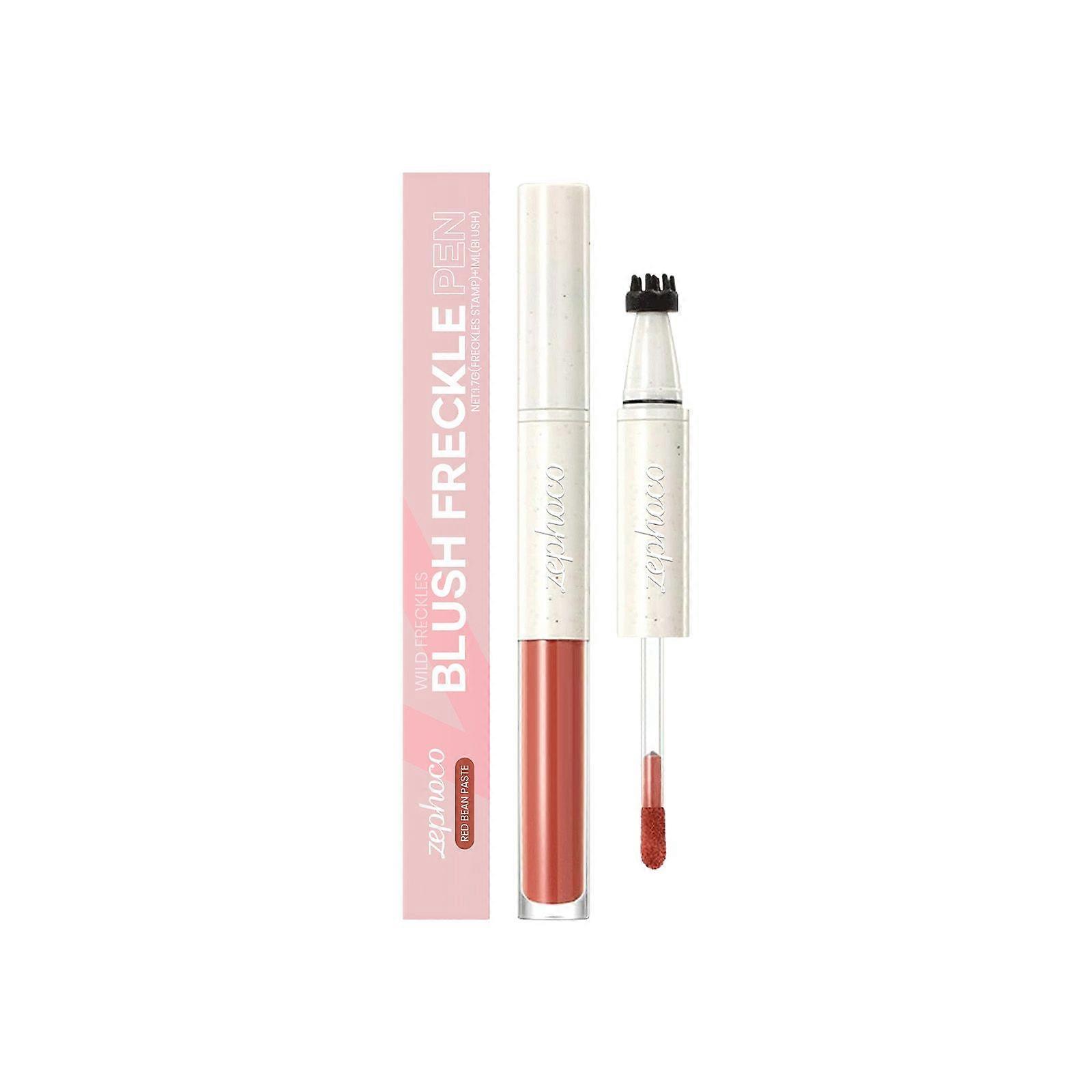 Zephoco 2-In-1 Liquid Blush Freckle Stamp (Red Bean Paste) Natural, Vibrant Makeup