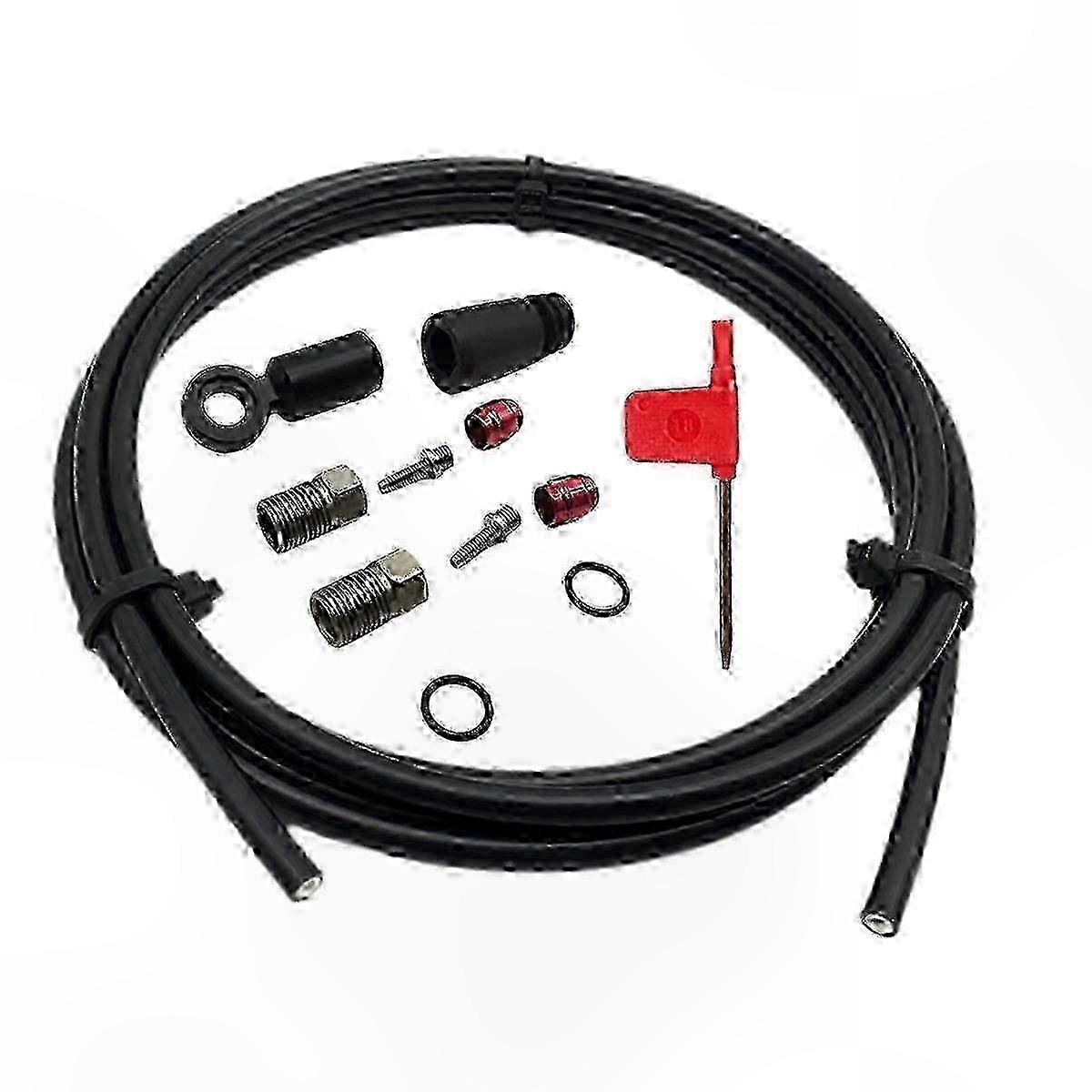 2M Hydraulic Disc Brake Hose Kit for Flat Mount Bikes with HRD System Compatibility