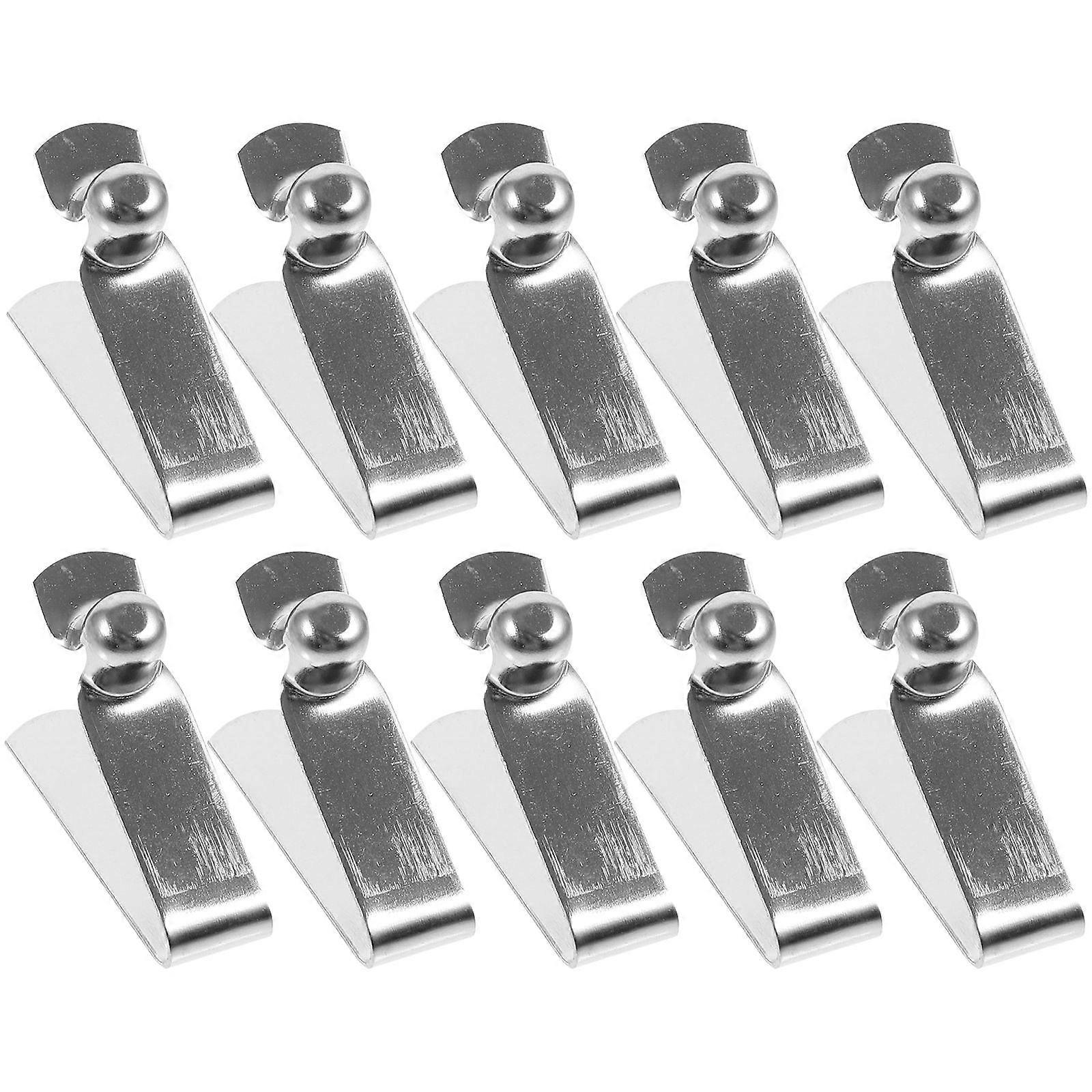 Umbrella Spring Snaps Pole Clips Silver 3.10X2.50X0.80cm Pipe Locking 10Pcs