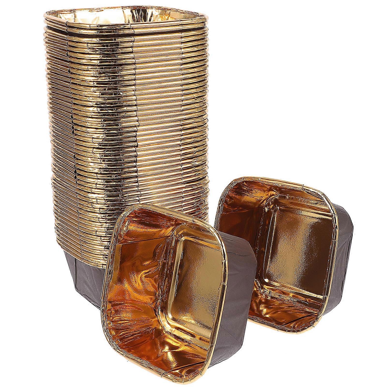 Baking Cups Brown Muffin Cups for Decoration 1Set Cupcake Boxes Cake Pan