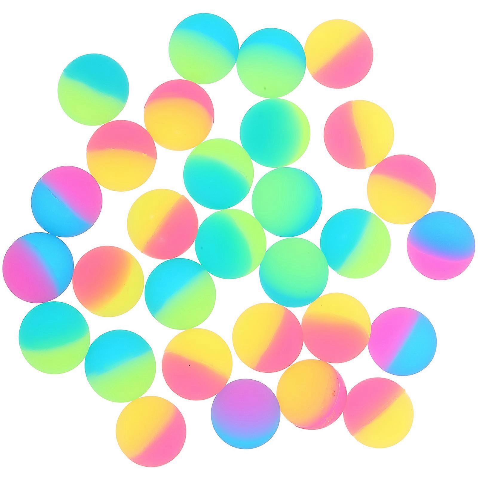 Colored Bouncy Balls Kids Plastic Balls for Decompression 30Pcs Set