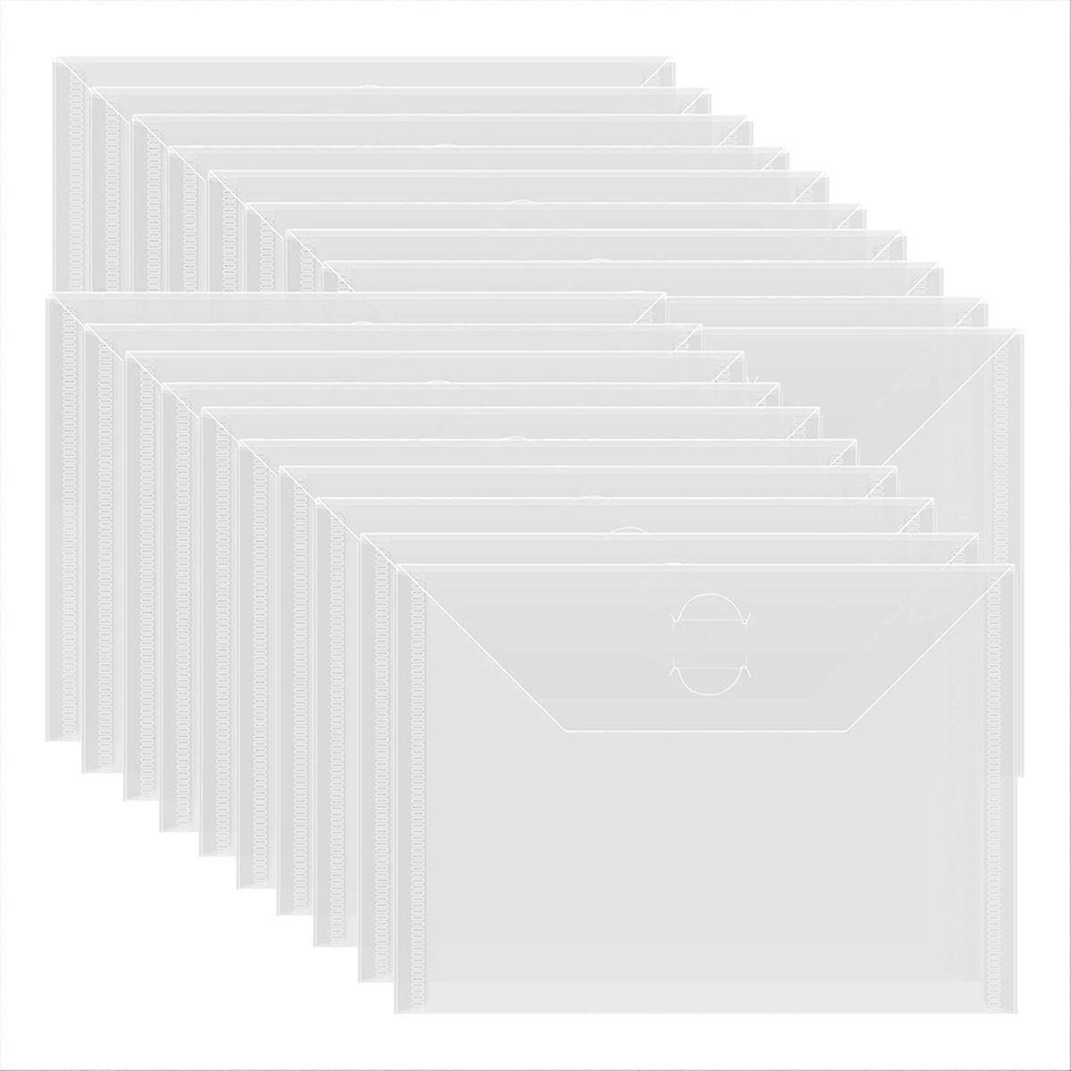 20Pcs 7x5In Storage Envelopes,Resealable Plastic Envelopes Pockets