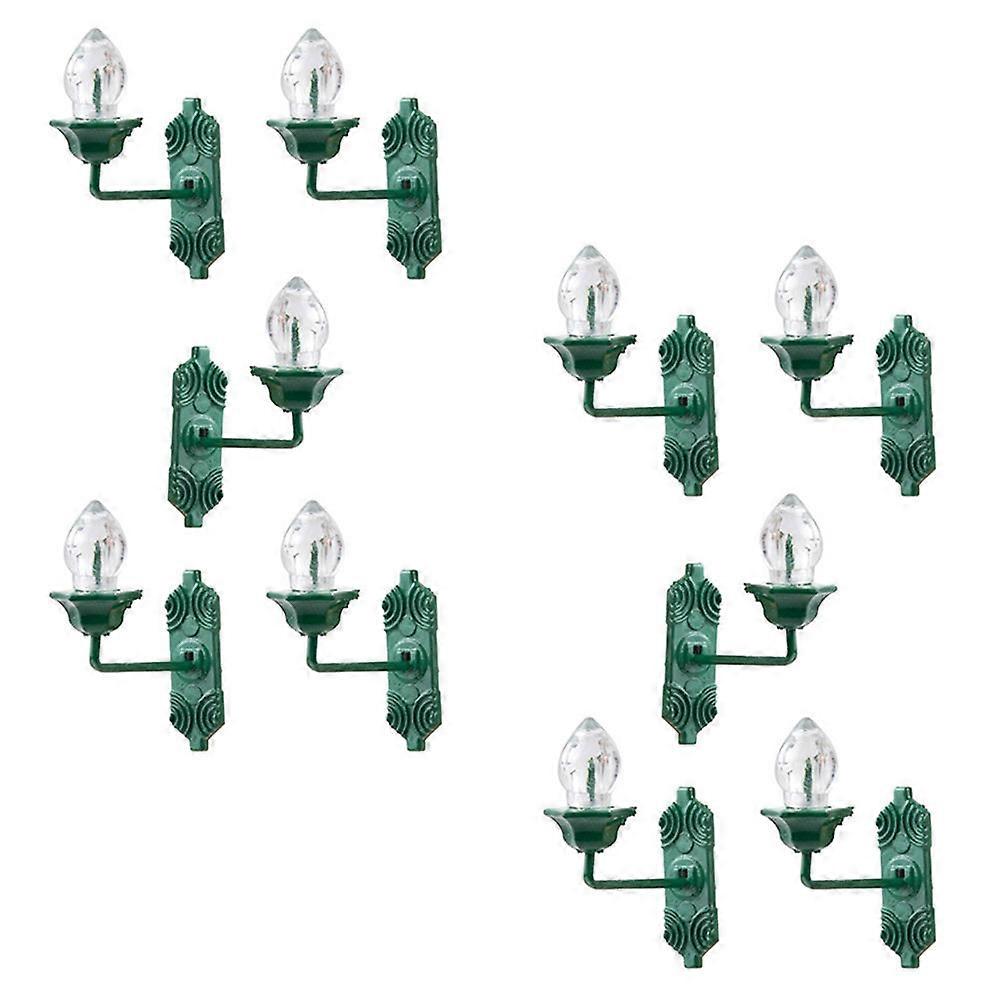 Mini Luminous Wall Lamp Model for Sand Table Building DIY Materials 10Pcs