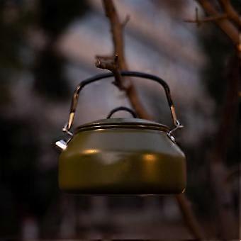 Bouilloire de camping en acier inoxydable de 0,8 L avec chauffe rapide et poignée anti-chaleur pour la randonnée et le trekking
