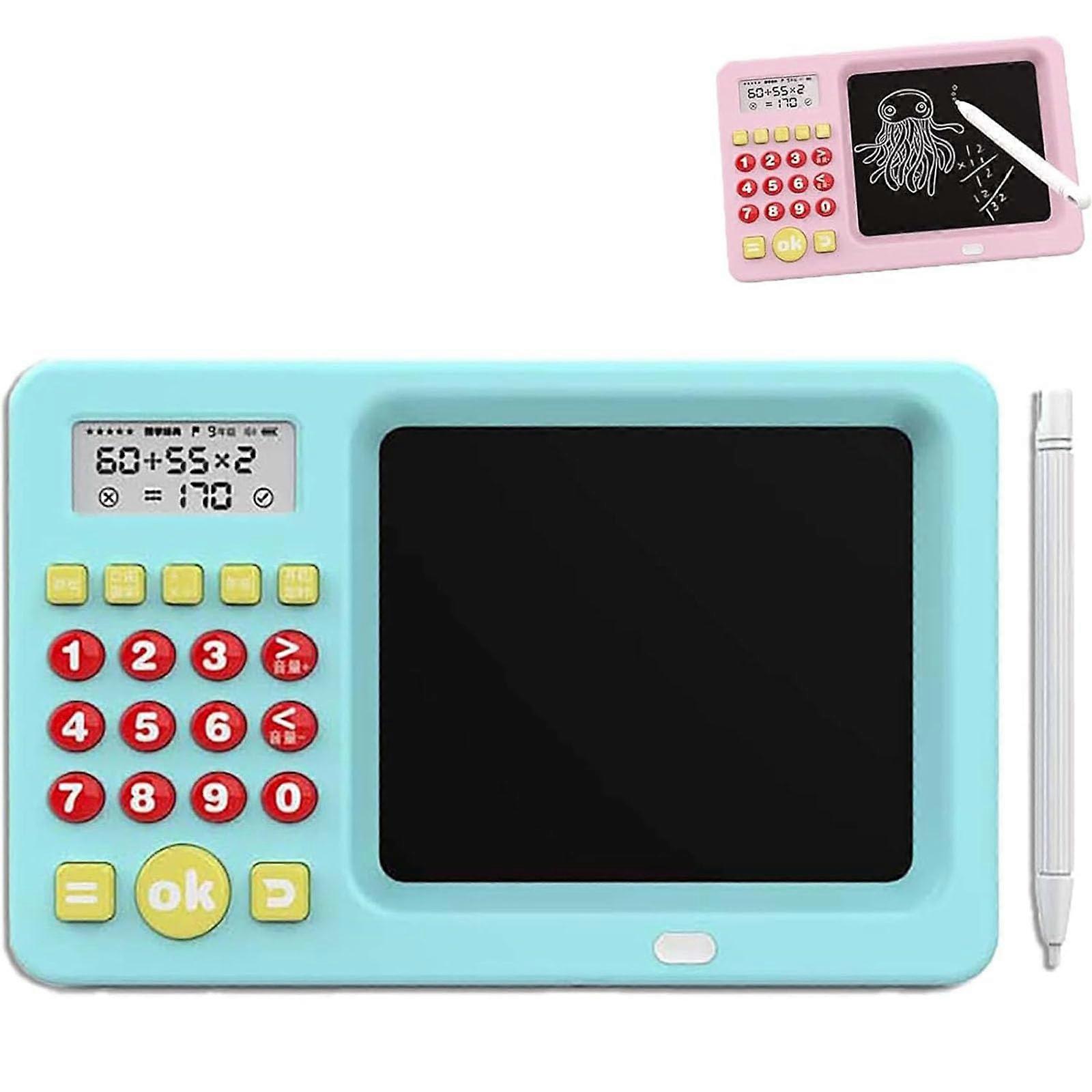 Kids Math Learning Tablet with Dual Learning Modes, LCD Writing Screen, Interactive Math Games, USB Rechargeable