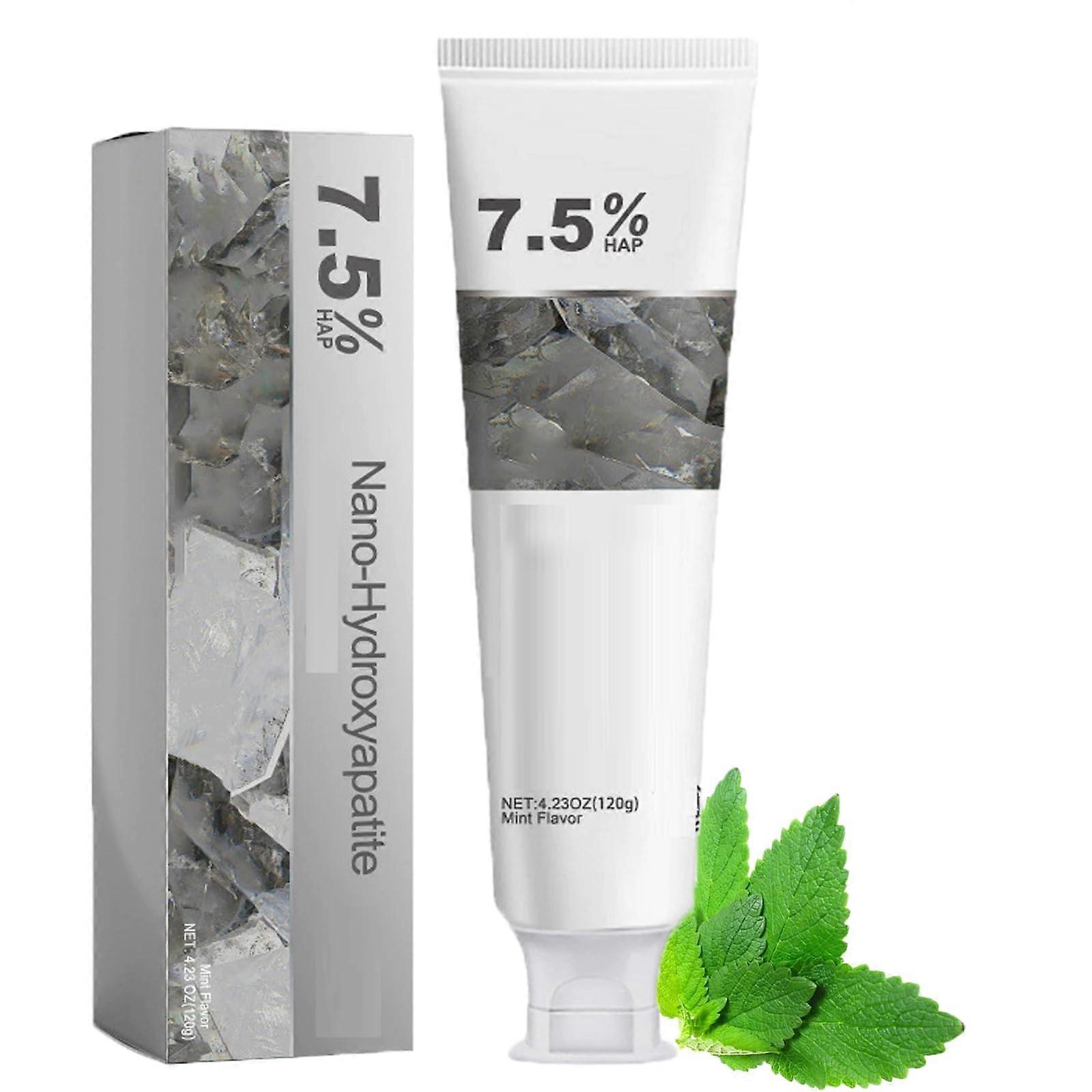 7.5% Hydroxyapatite Toothpaste for Enamel  and Sensitive Teeth, Whitening Fluoride Formula