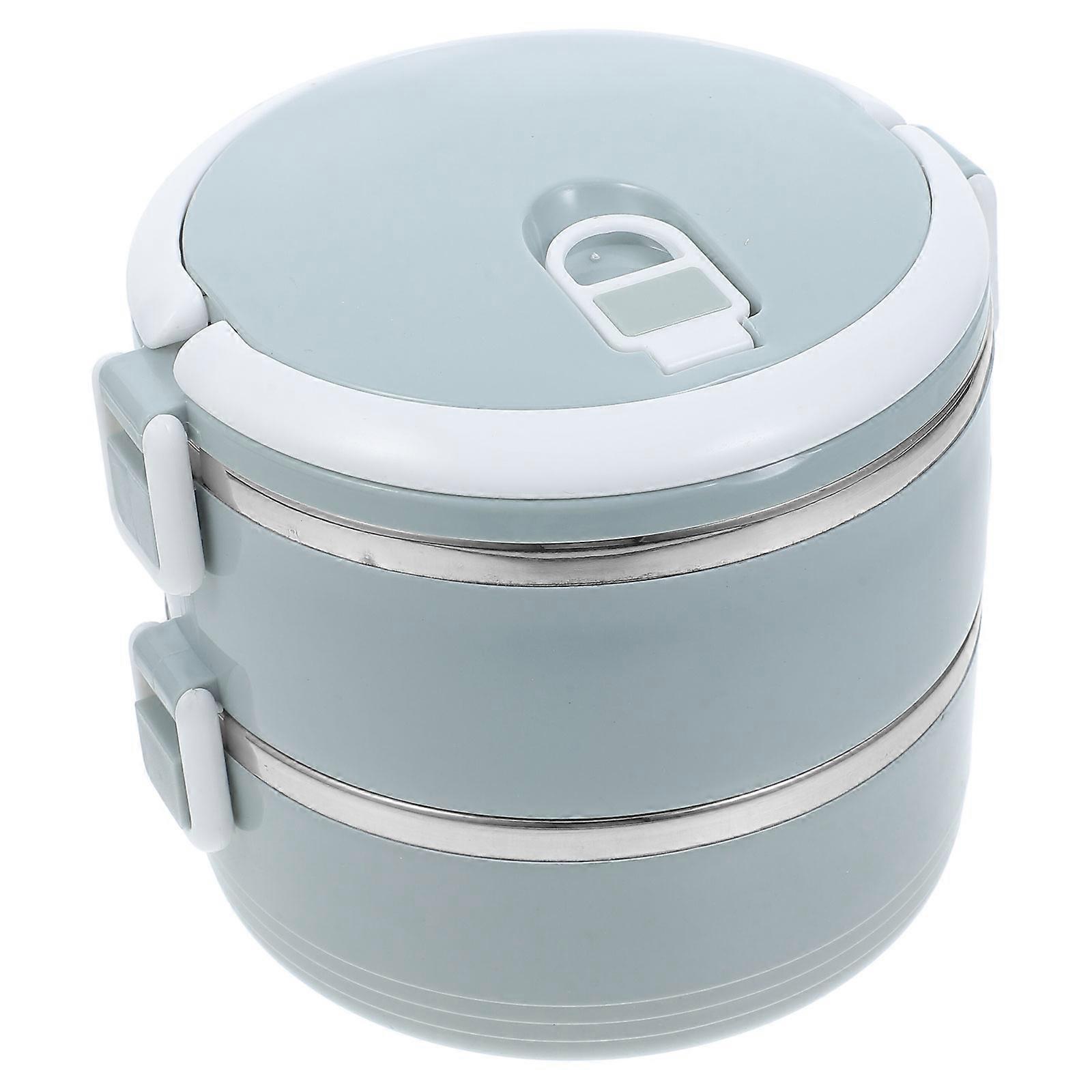 Double-layer Bento Box Stainless Steel Lunch Box Stackable Lunch Box Practical Lunch Container